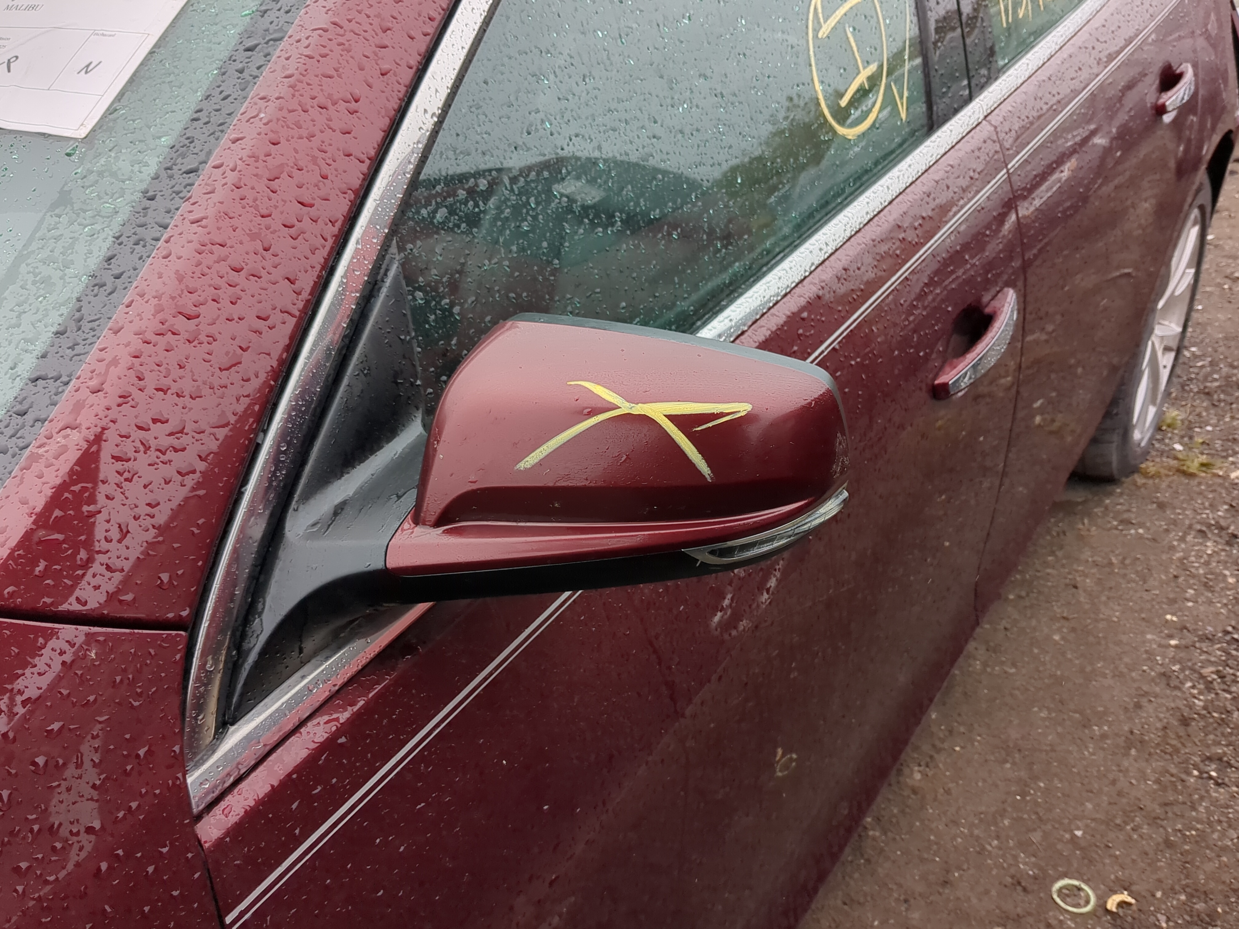 2014-2016 Chevrolet Malibu Driver Left Side View Power Door Mirror 1223916 - Oemusedautoparts1.com