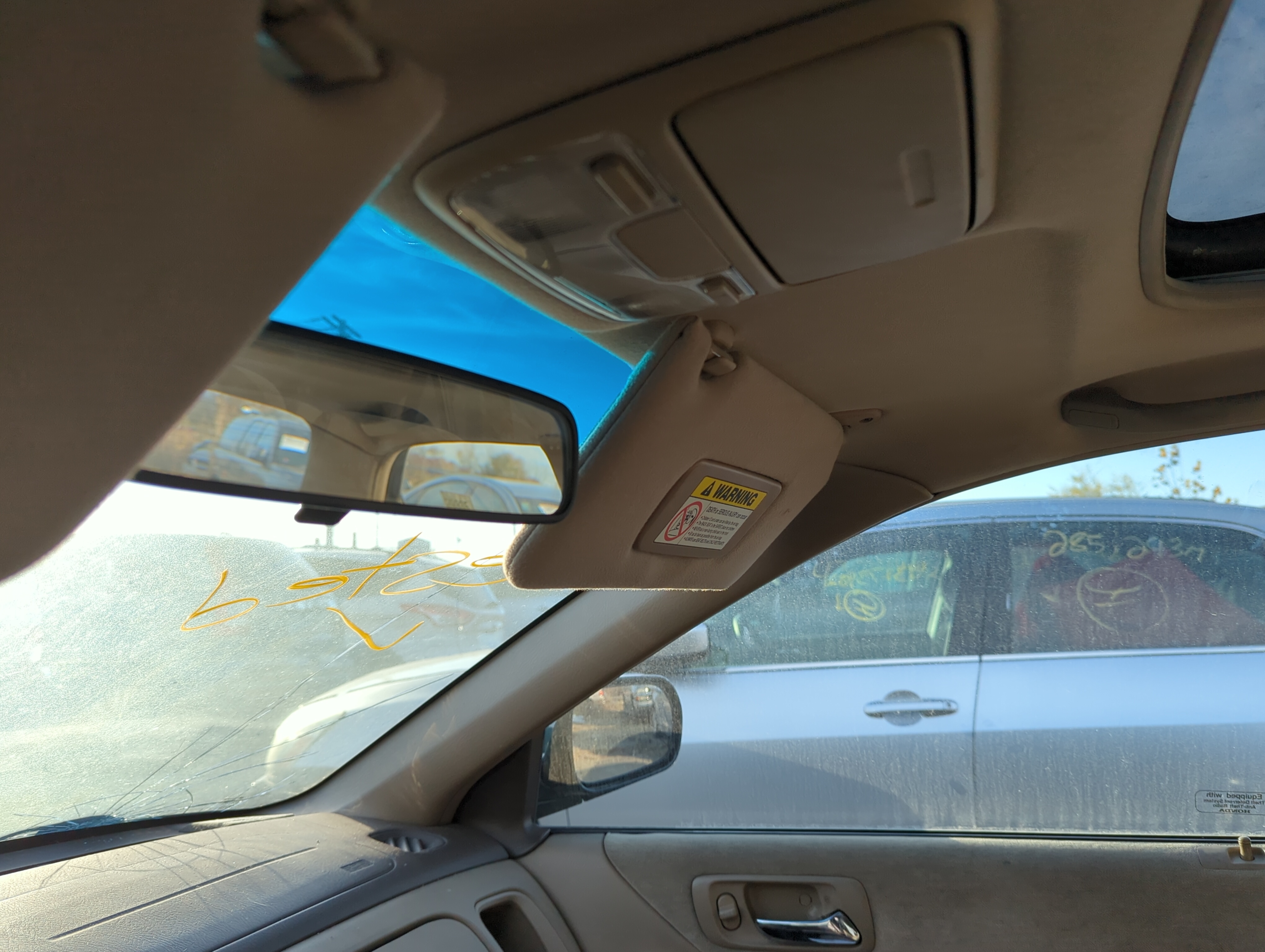 1998-2002 Honda Accord Passenger Sun Visor Mirror Right Sunvisor 1224904 - Oemusedautoparts1.com