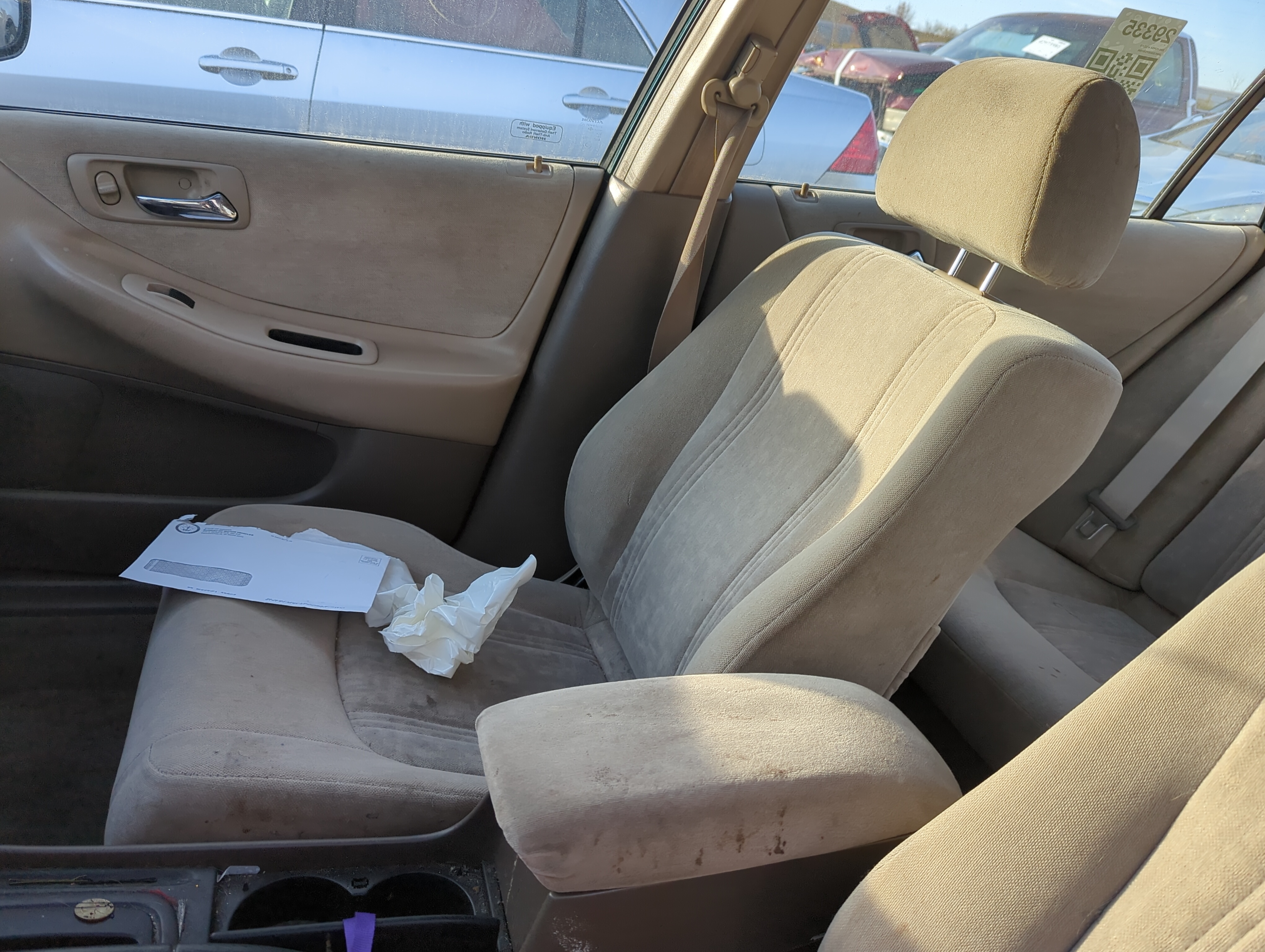 2000-2002 Honda Accord Passenger Front Seat Oem 1224984 - Oemusedautoparts1.com