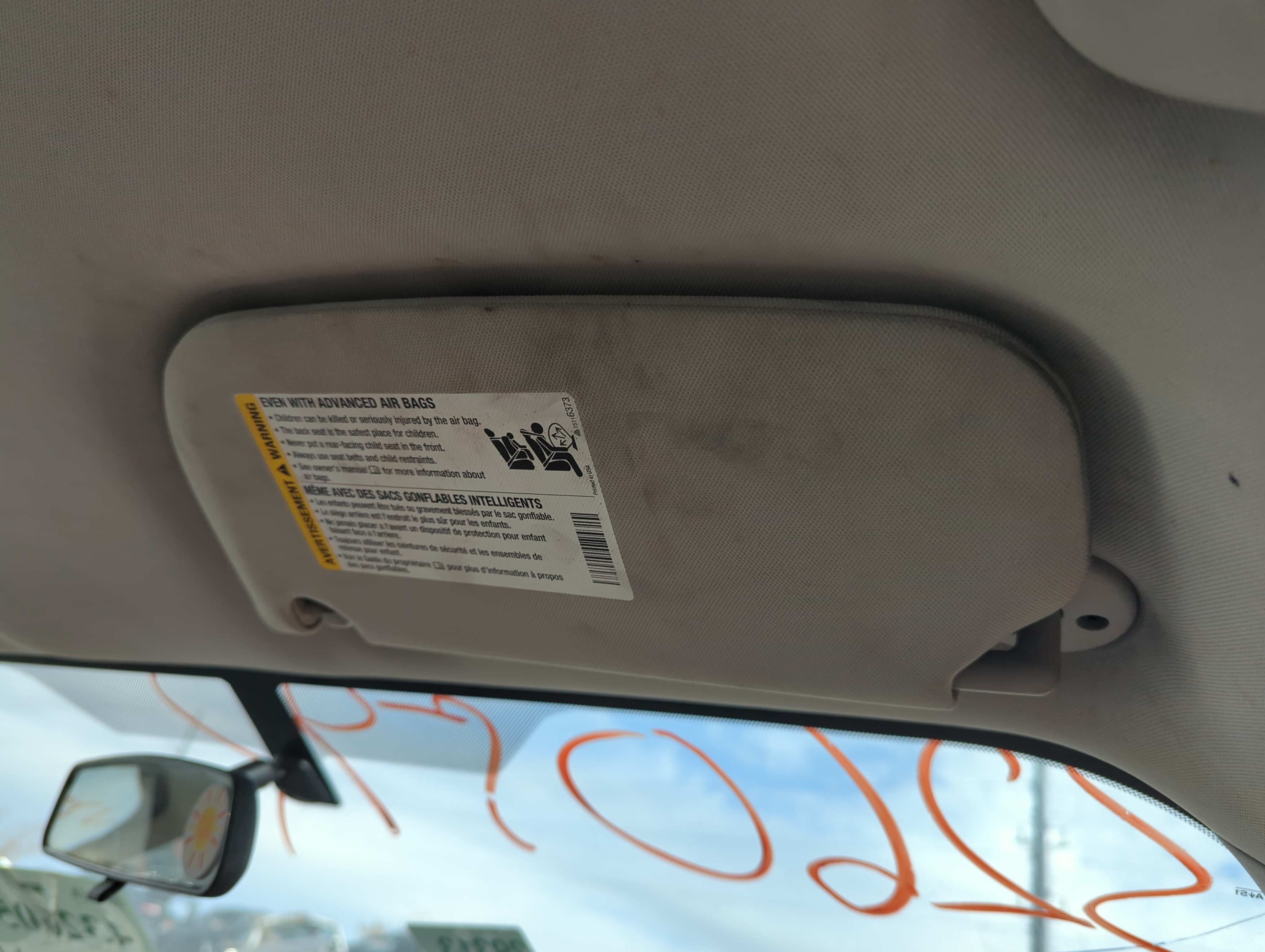 2005-2010 Chevrolet Cobalt Passenger Sun Visor Mirror Right Sunvisor 1225262 - Oemusedautoparts1.com