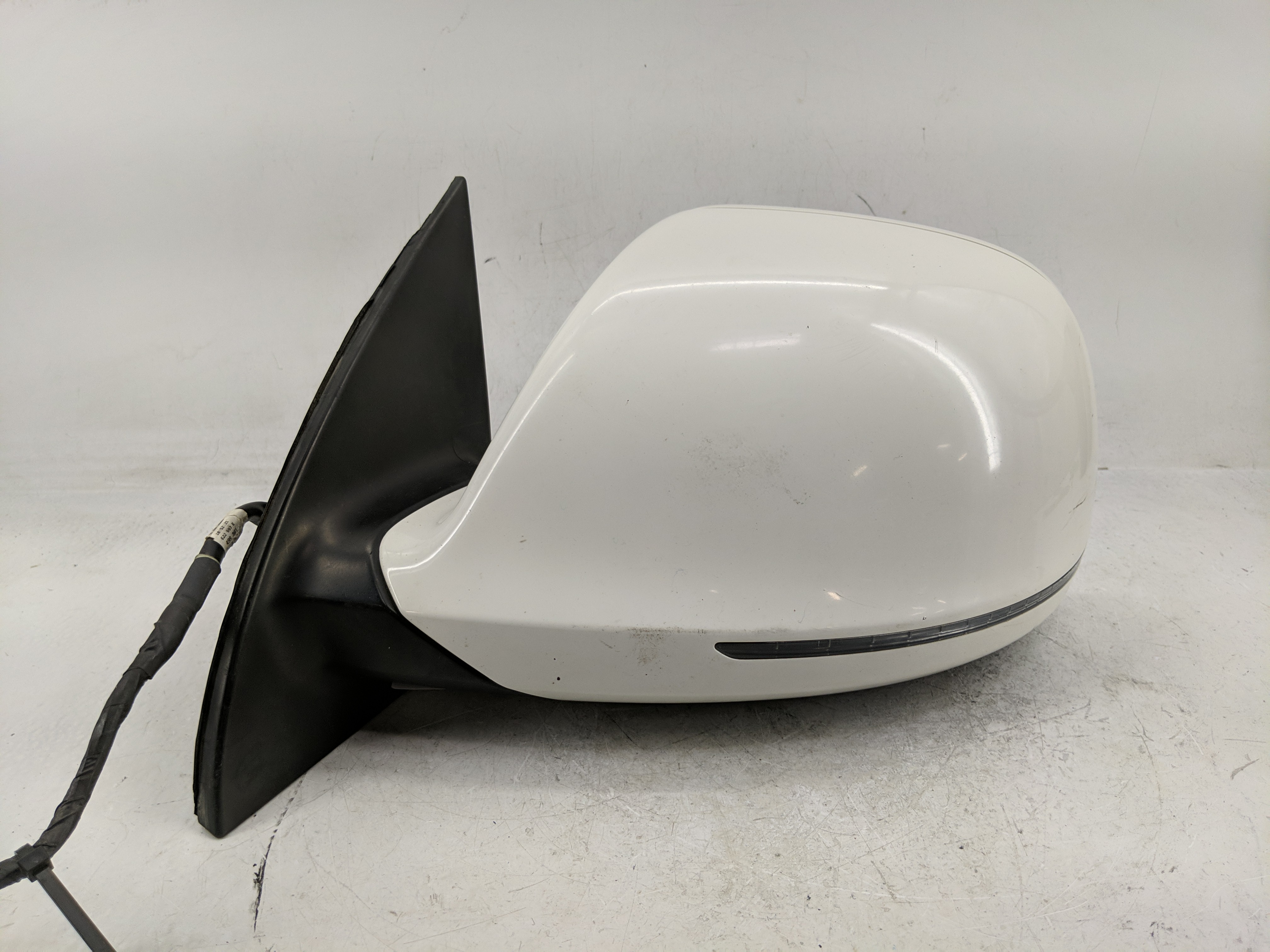 Picture of 2007-2009 Audi Q7 Driver Left Side View Manual Door Mirror White 1226232