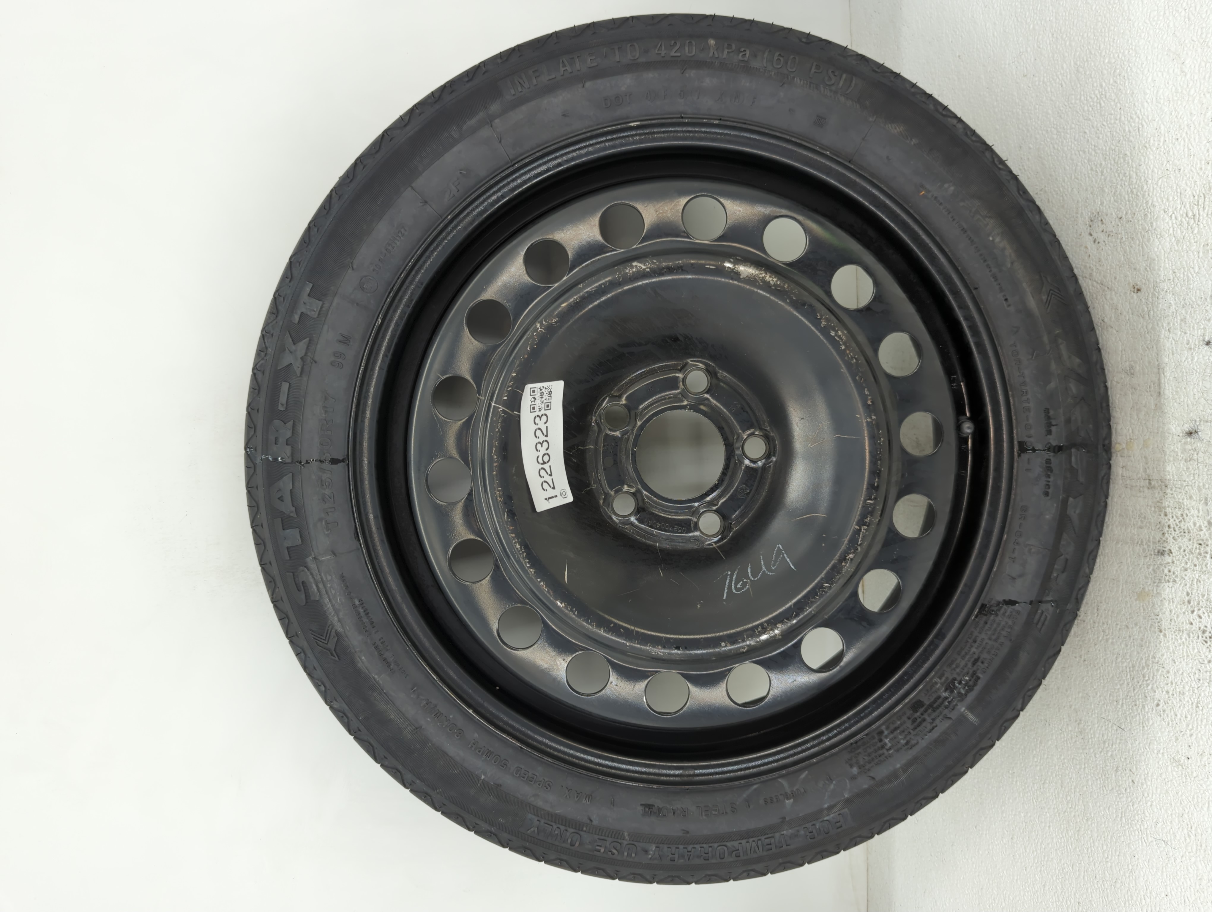 Picture of 2013-2016 Dodge Dart Spare Donut Tire Wheel Rim Oem 1226323