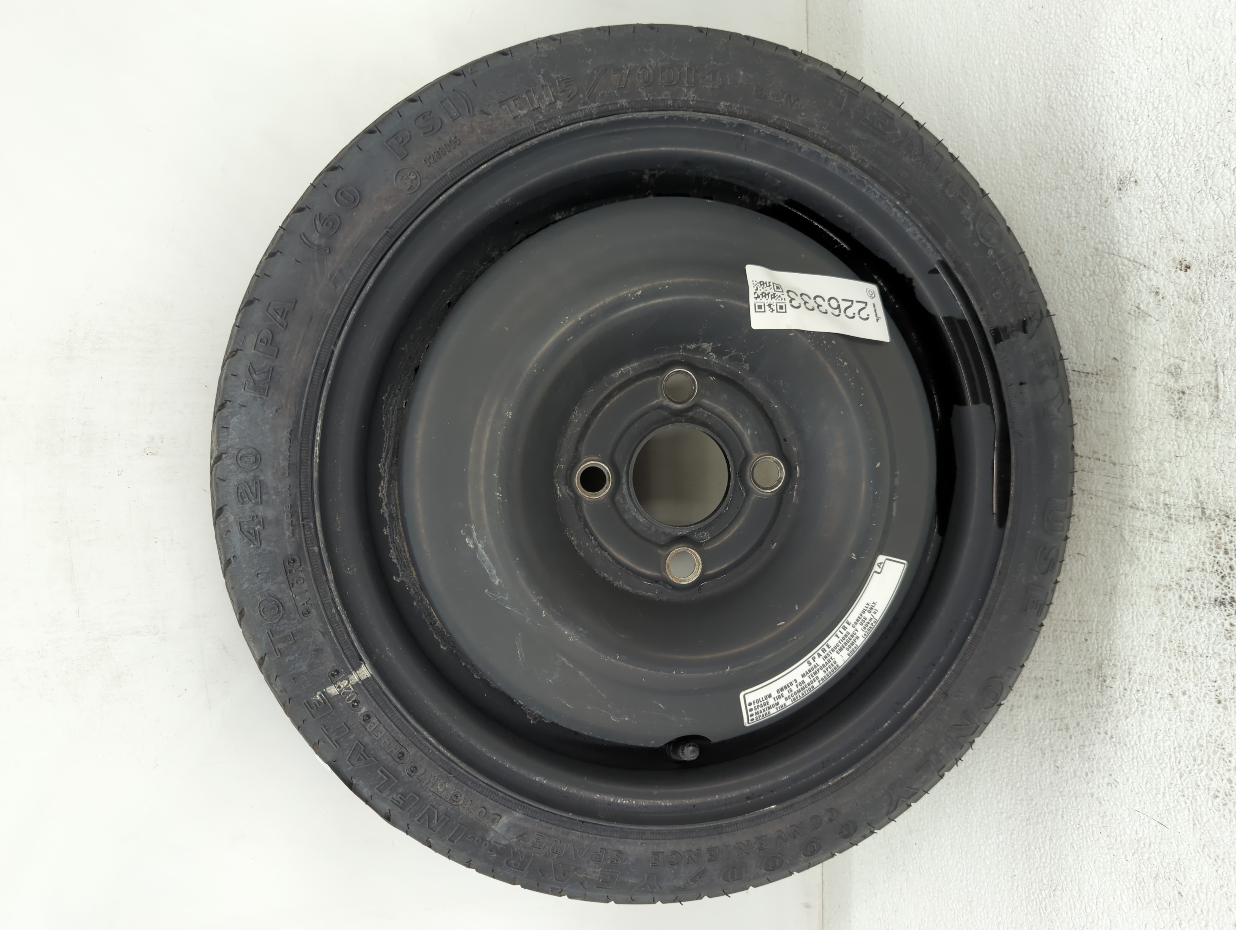 2002-2005 Honda Civic Spare Donut Tire Wheel Rim Oem 1226333 - Oemusedautoparts1.com