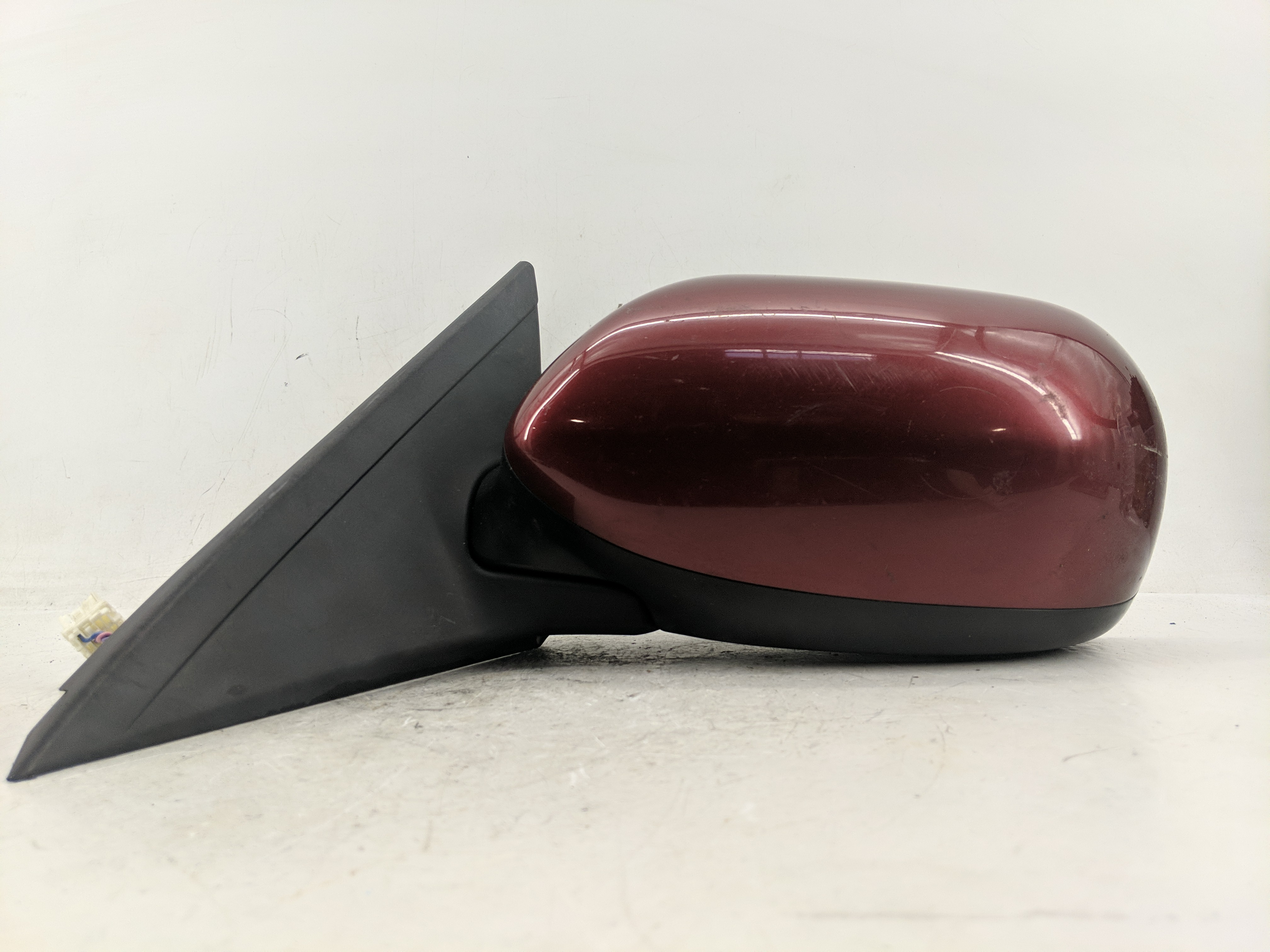 Picture of 2008-2014 Subaru Impreza Driver Left Side View Power Door Mirror Red 1226565