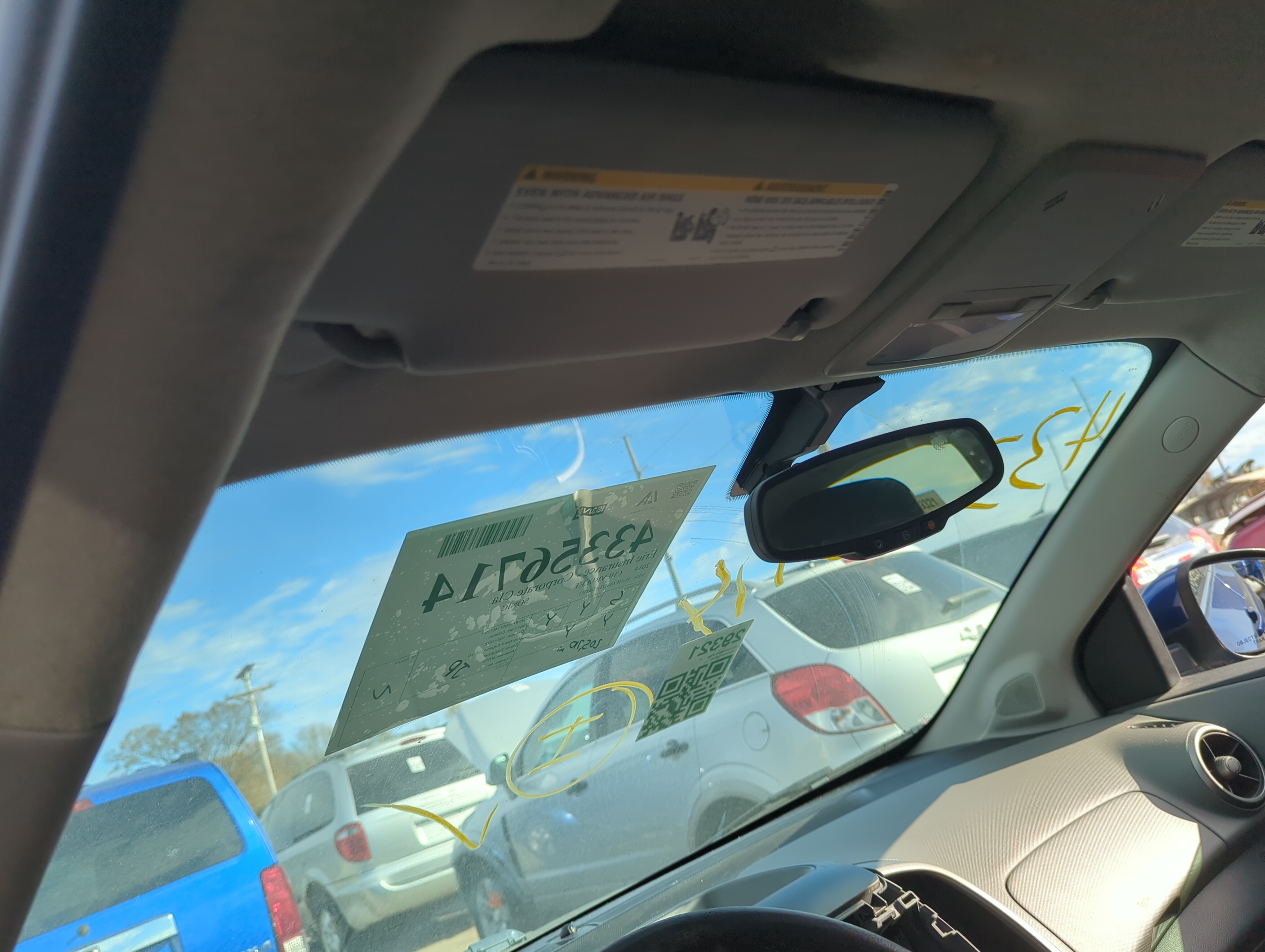 2012-2019 Chevrolet Sonic Driver Sun Visor Mirror Left Sunvisor 1226902 - Oemusedautoparts1.com