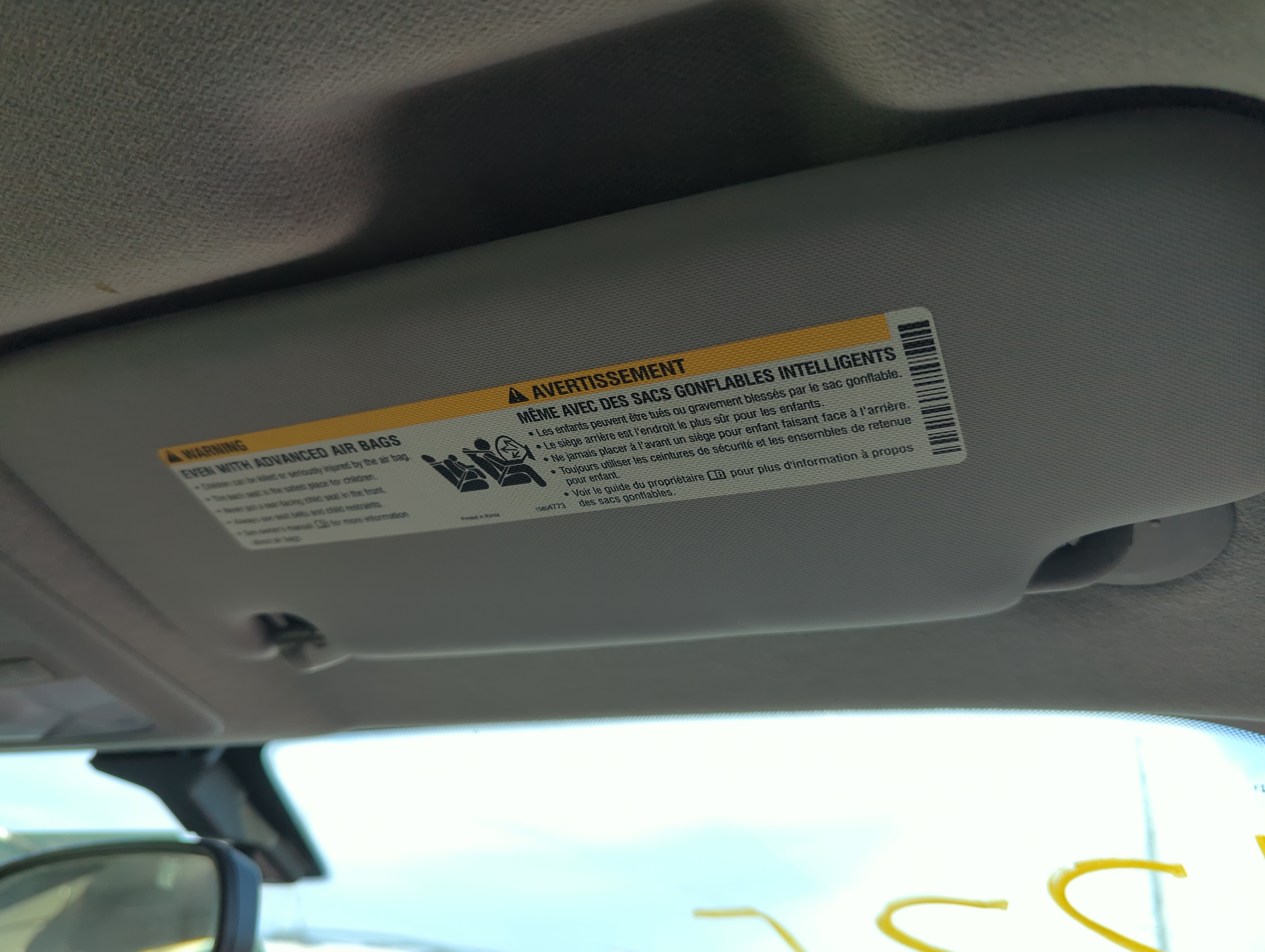 2012-2019 Chevrolet Sonic Passenger Sun Visor Mirror Right Sunvisor 1226903 - Oemusedautoparts1.com