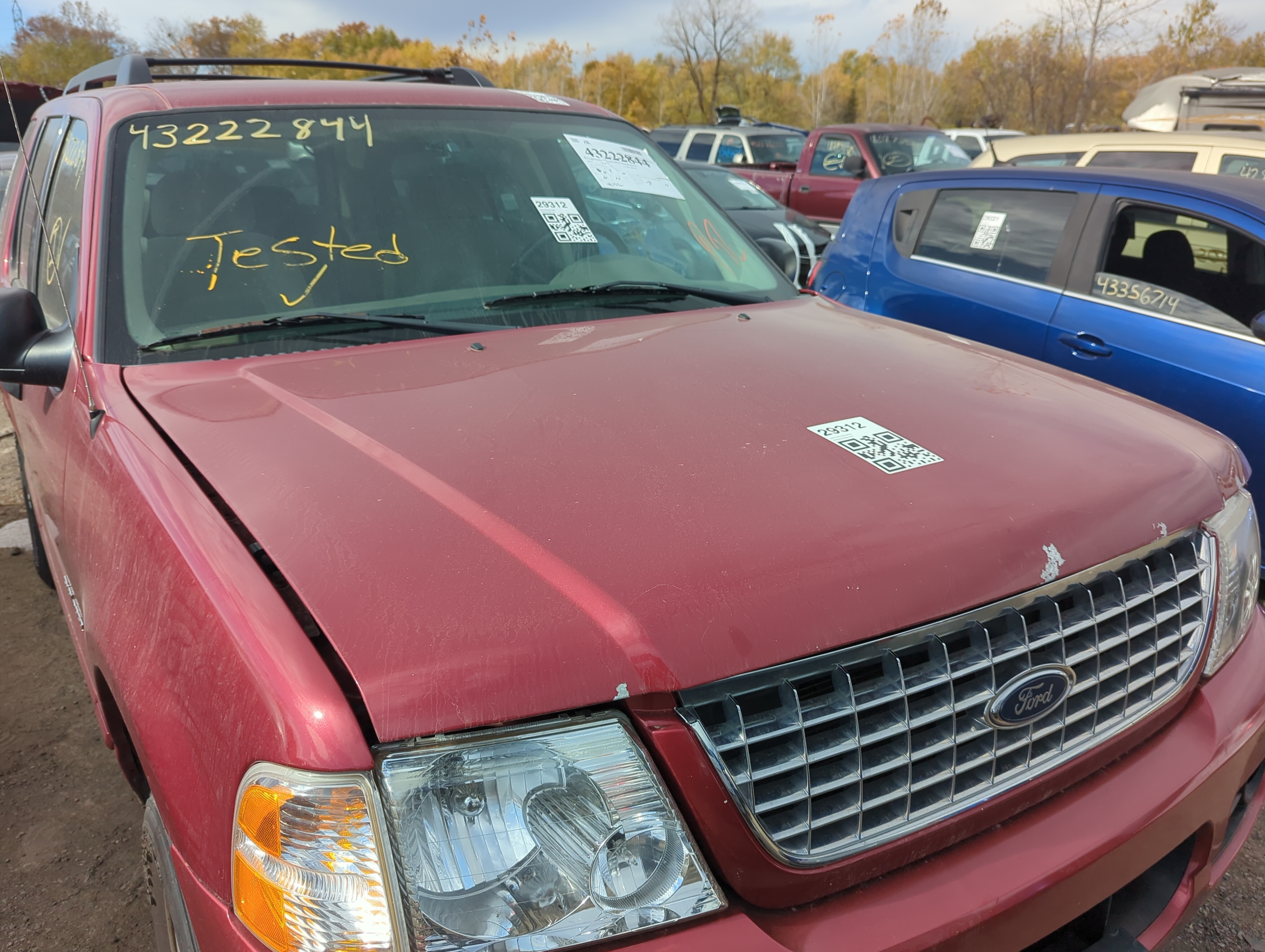 2002-2005 Ford Explorer Hood Oem 1227386 - Oemusedautoparts1.com