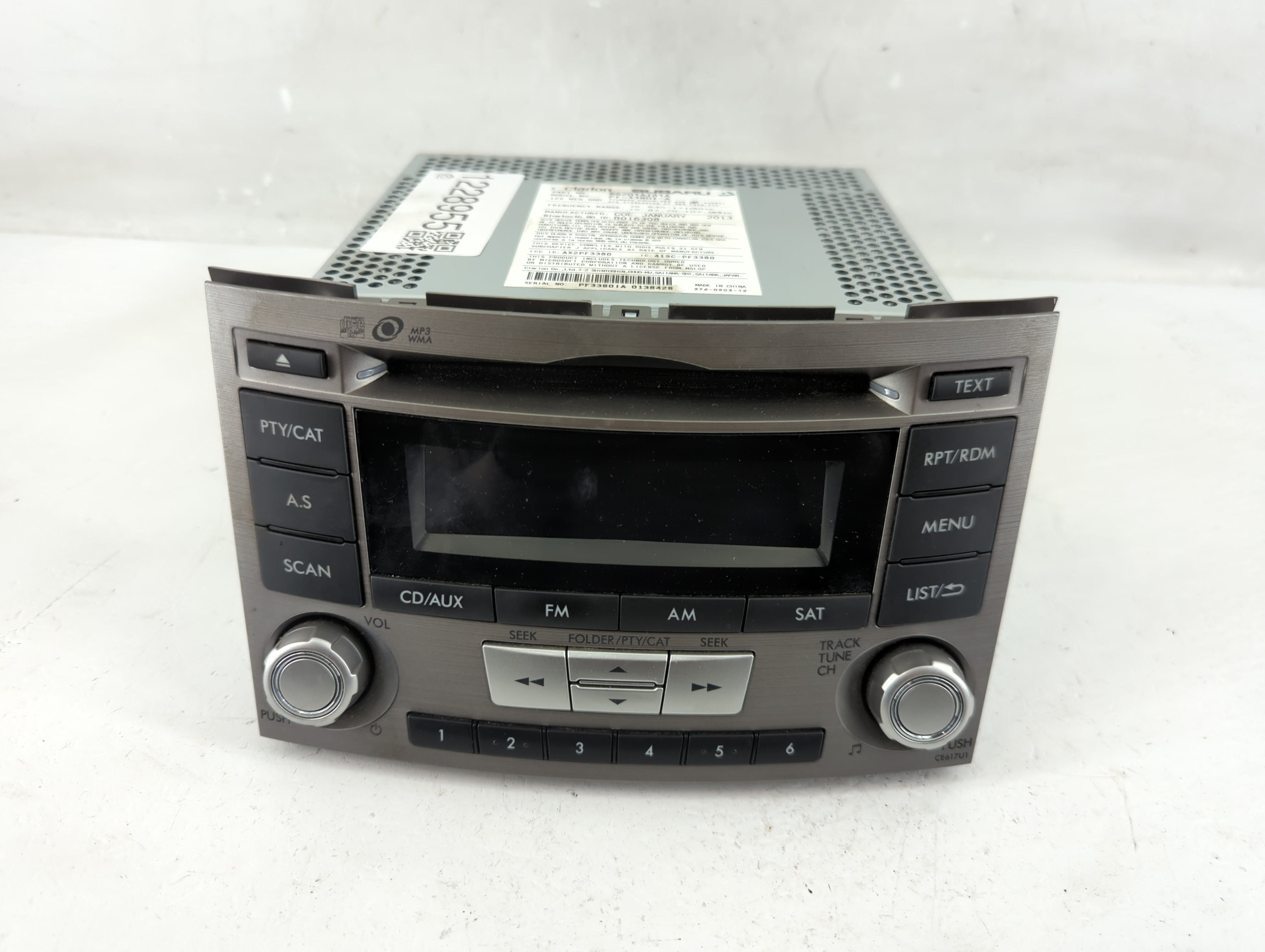 2012-2014 Subaru Legacy Am Fm Cd Player Radio Receiver 1228955 - Oemusedautoparts1.com