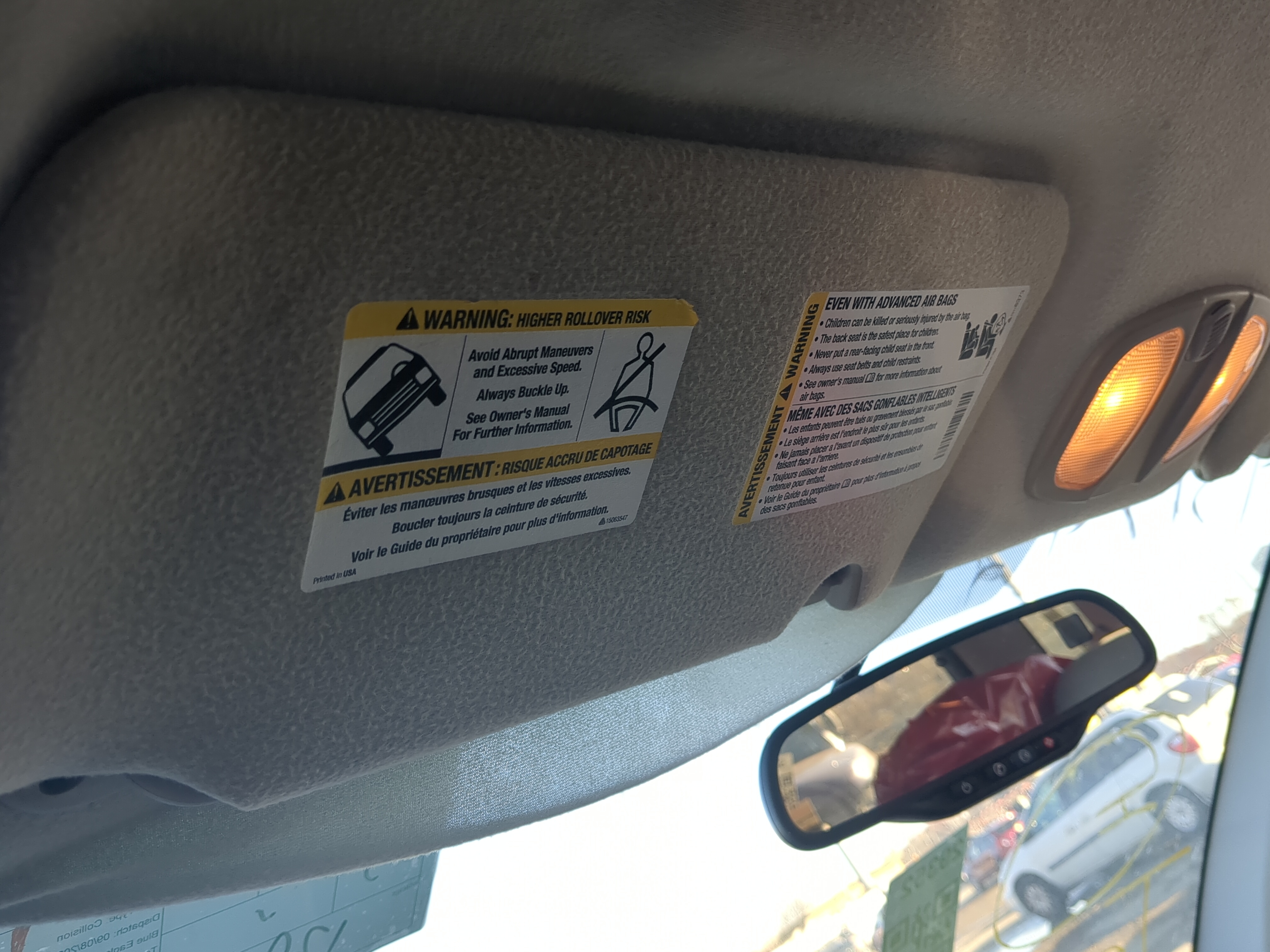 2002-2007 Saturn Vue Driver Sun Visor Mirror Left Sunvisor 1232337 - Oemusedautoparts1.com