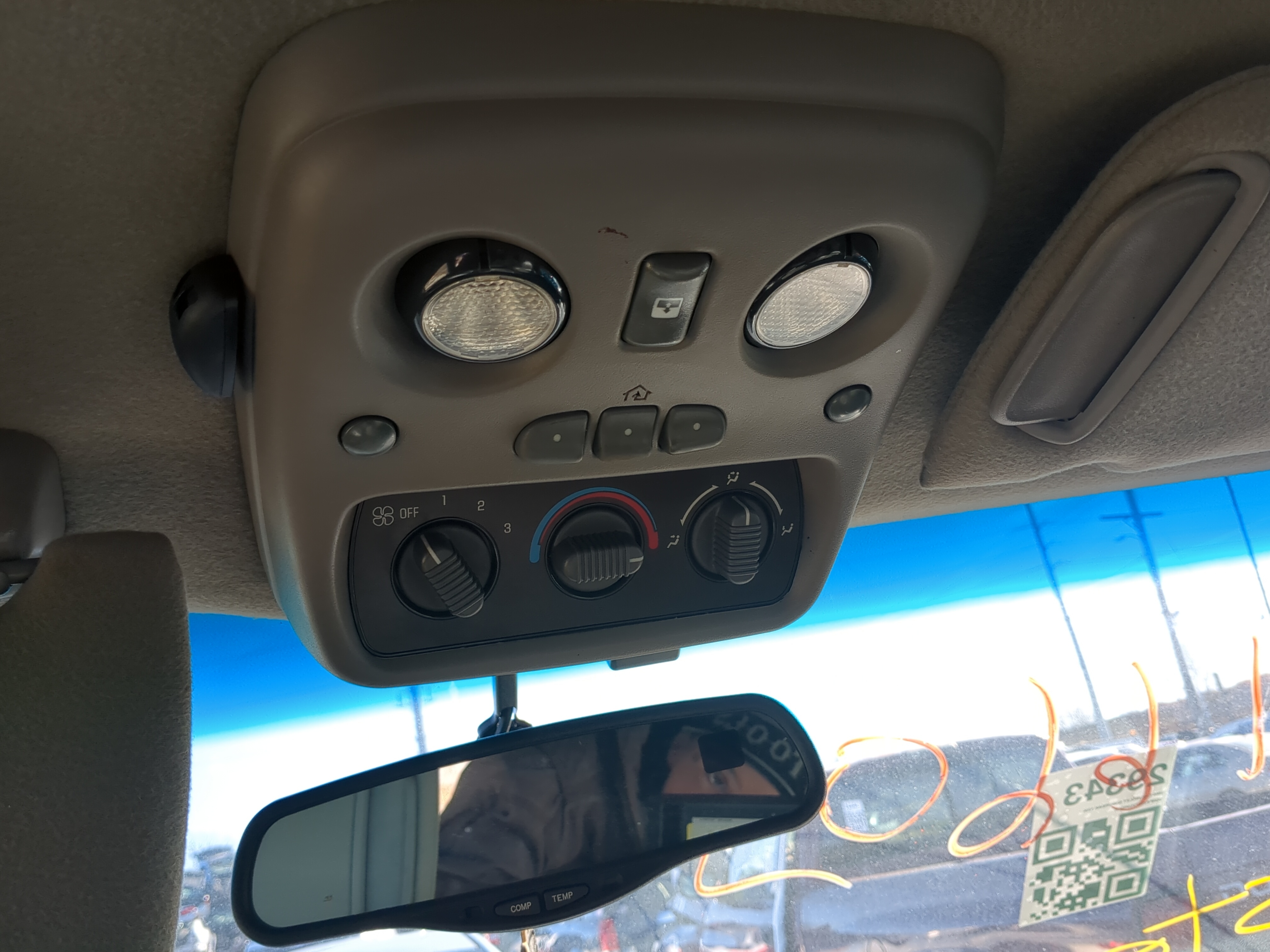 2000-2002 Chevrolet Suburban 1500 Ac Heater Roof Climate Control 1232459 - Oemusedautoparts1.com