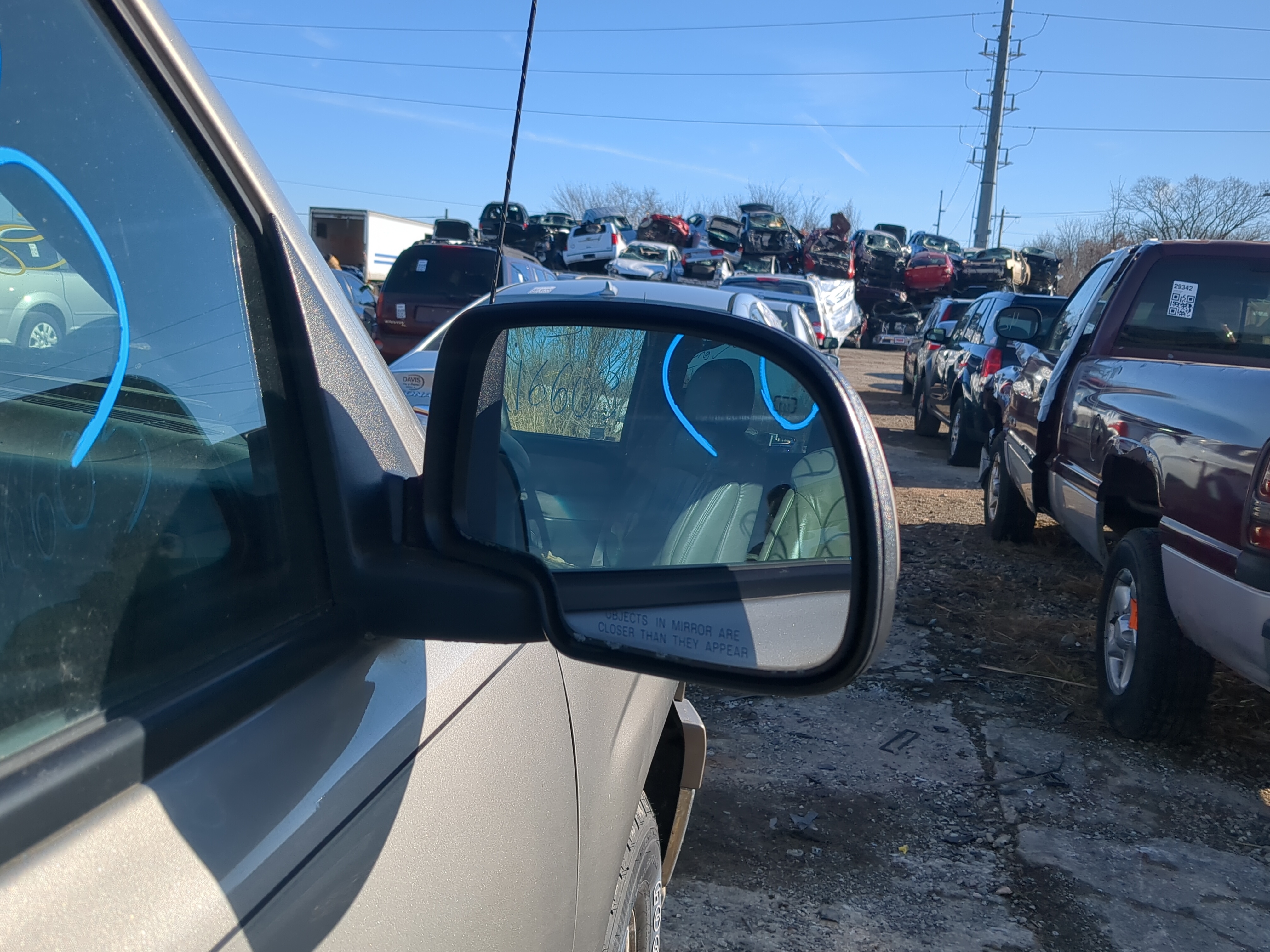 2000 Chevrolet Suburban 1500 Passenger Right Side View Power Door Mirror 1232533 - Oemusedautoparts1.com