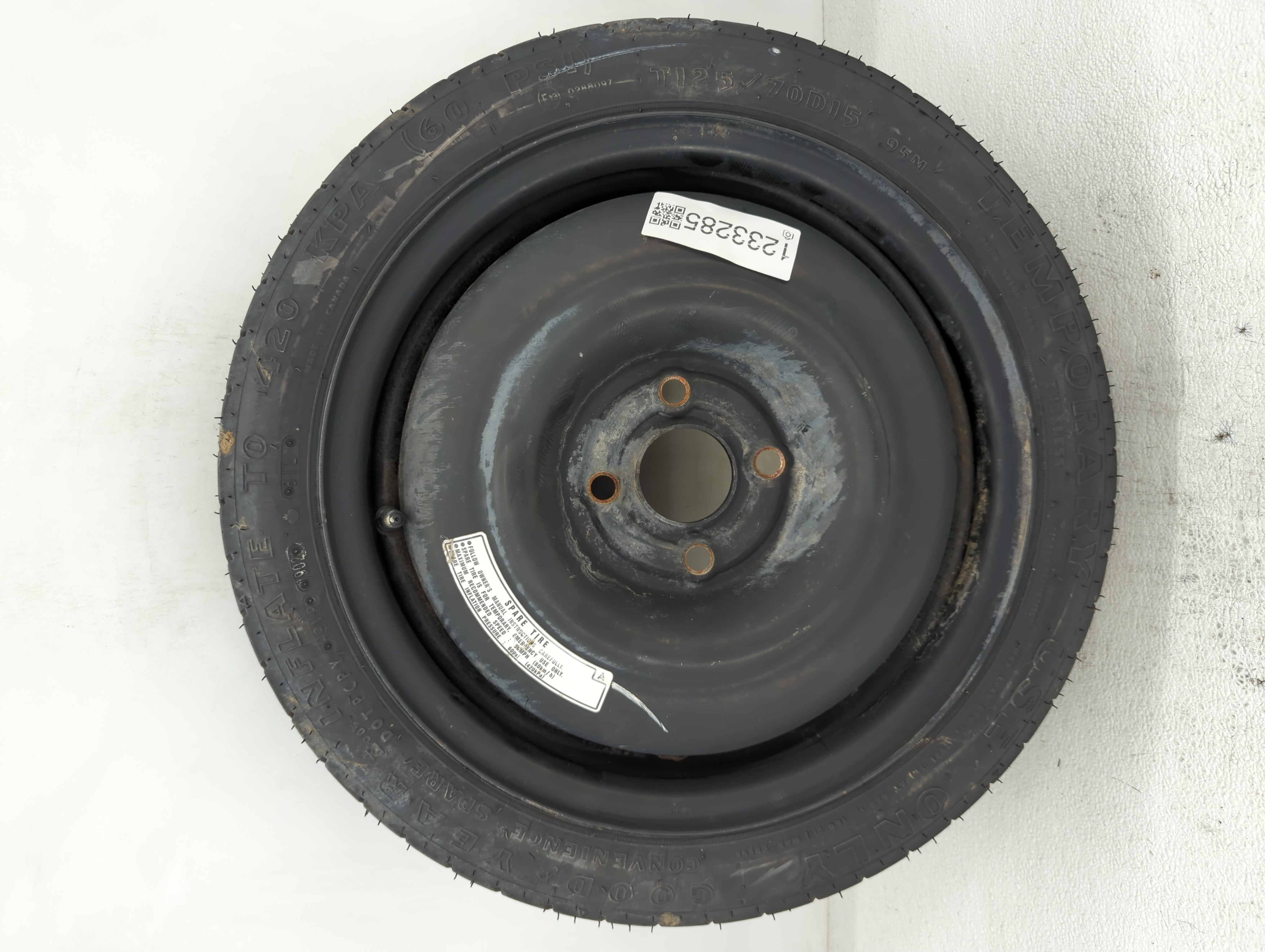 2012-2020 Honda Fit Spare Donut Tire Wheel Rim Oem 1233285 - Oemusedautoparts1.com