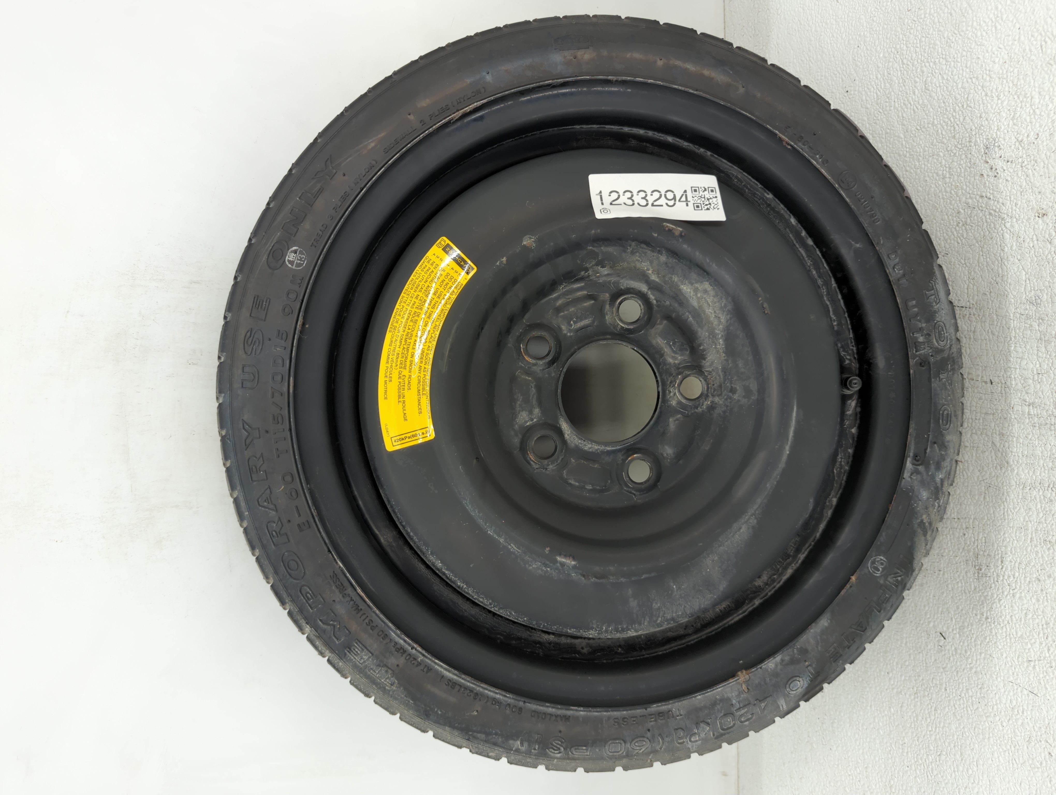 Picture of 2010-2013 Mazda 3 Spare Donut Tire Wheel Rim Oem 1233294