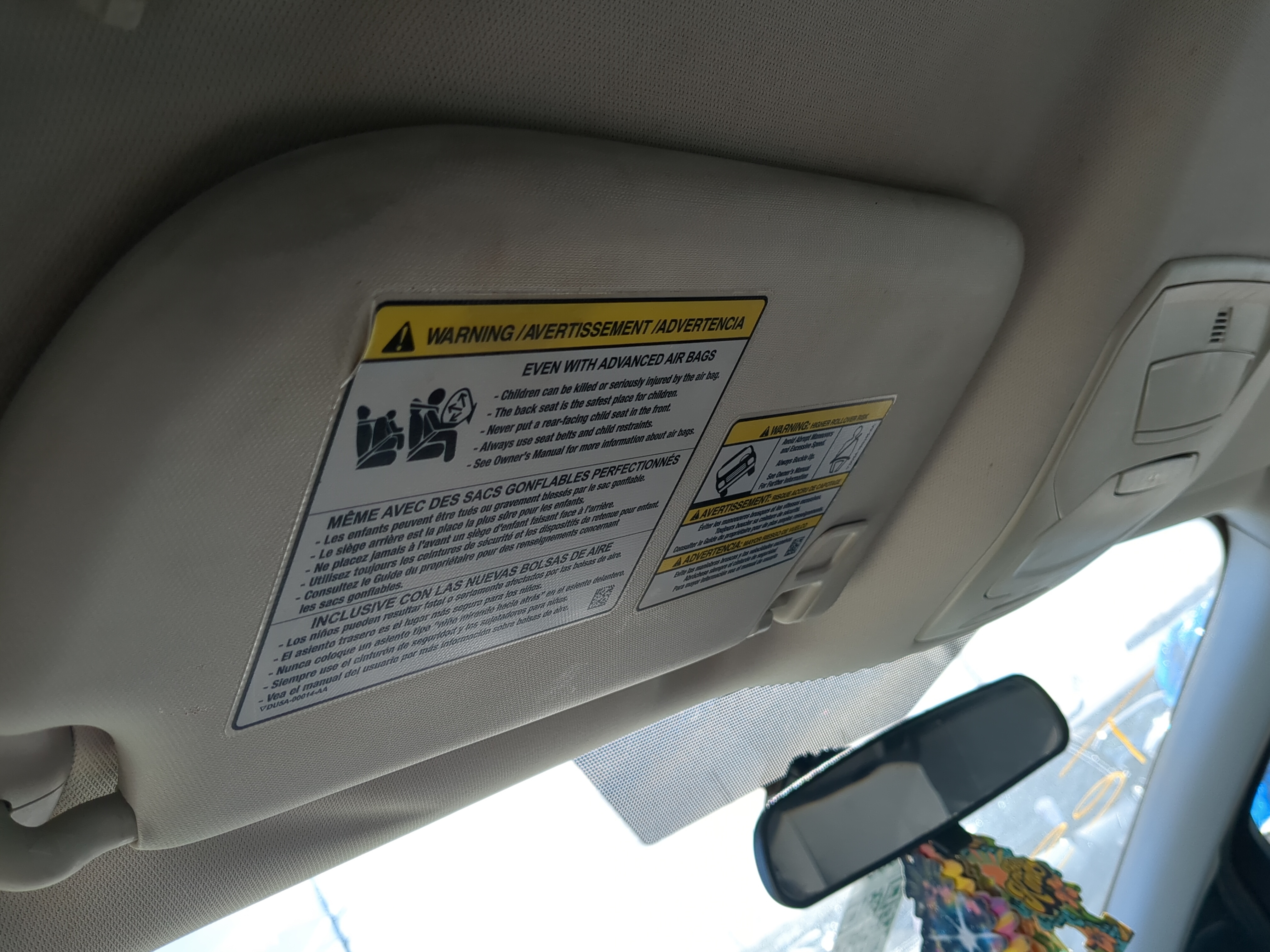 2013-2019 Ford Escape Driver Sun Visor Mirror Left Sunvisor 1235386 - Oemusedautoparts1.com