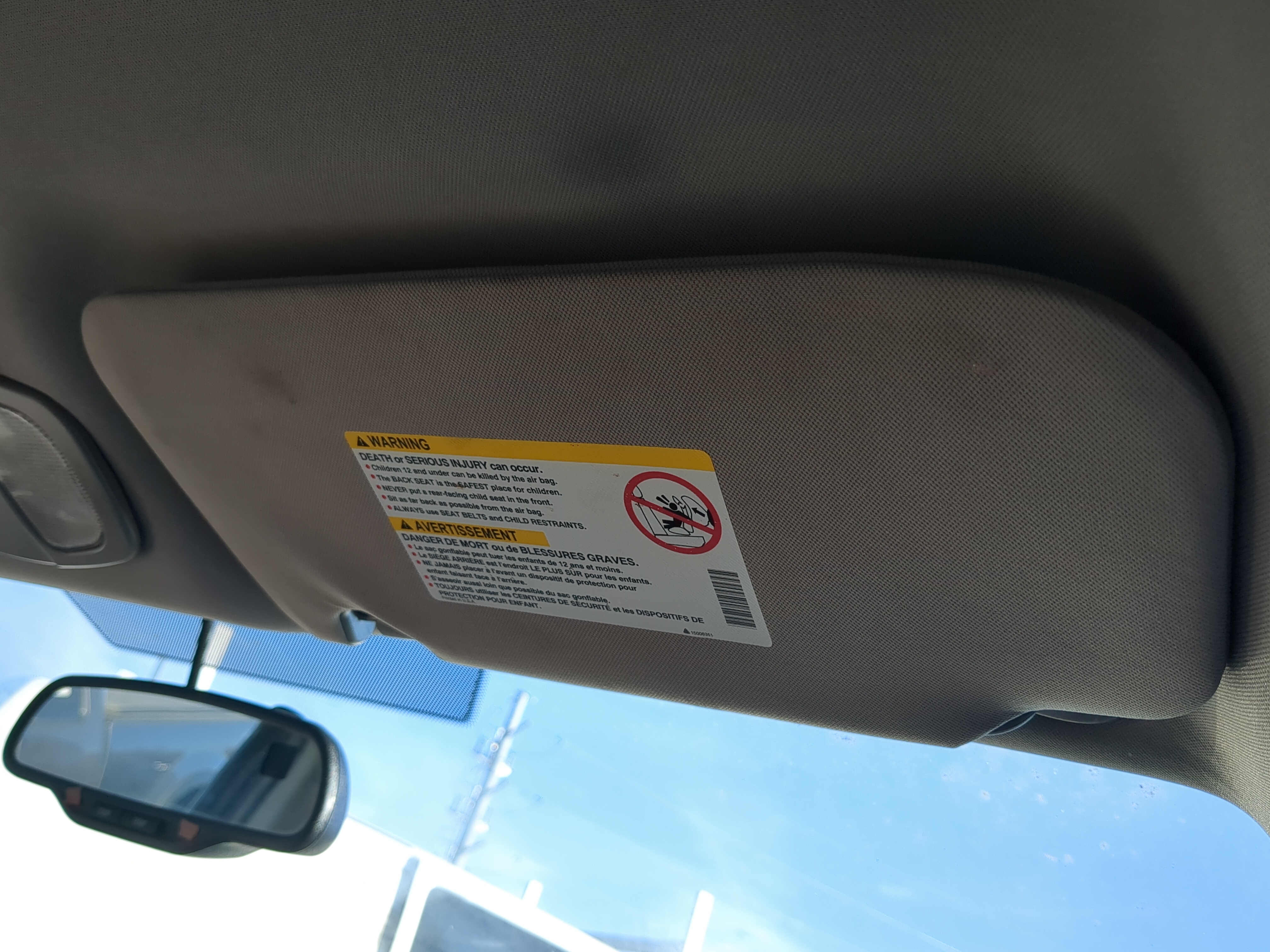 2005-2009 Chevrolet Equinox Passenger Sun Visor Mirror Right Sunvisor 1235482 - Oemusedautoparts1.com