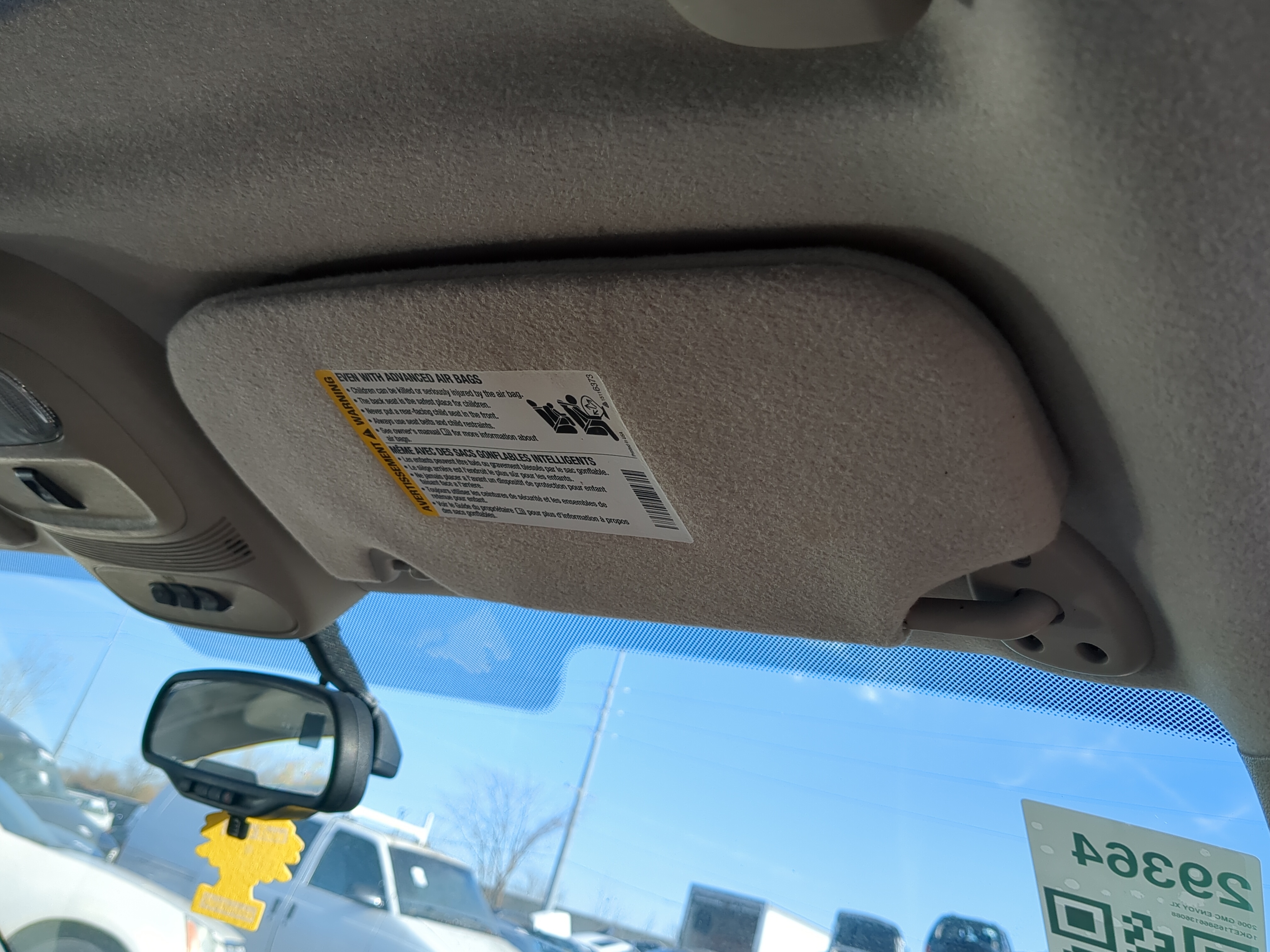 2005-2006 Gmc Envoy Xl Passenger Sun Visor Mirror Right Sunvisor 1236542 - Oemusedautoparts1.com