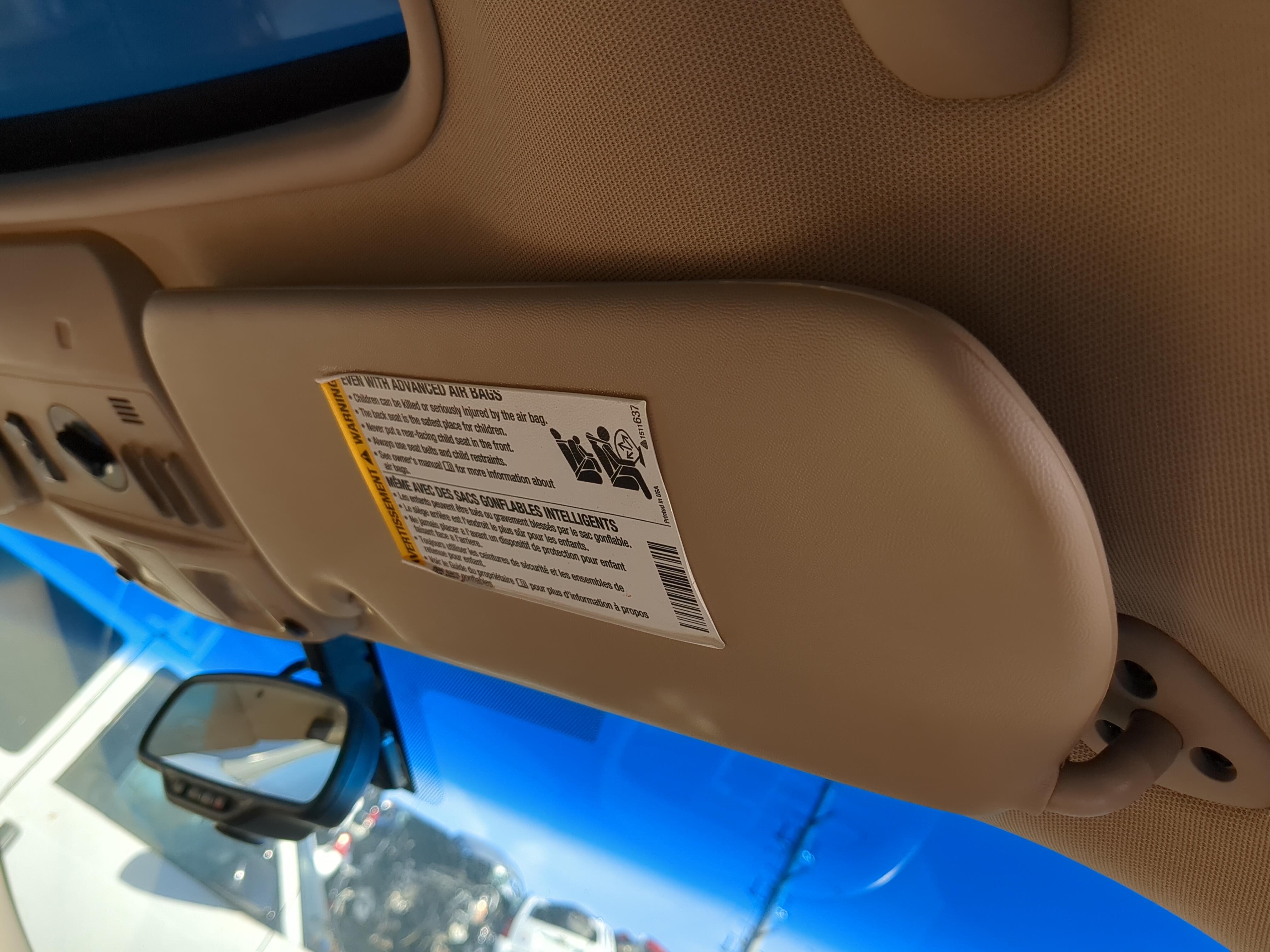 Picture of 2004-2009 Cadillac Srx Passenger Sun Visor Mirror Right Sunvisor 1236893