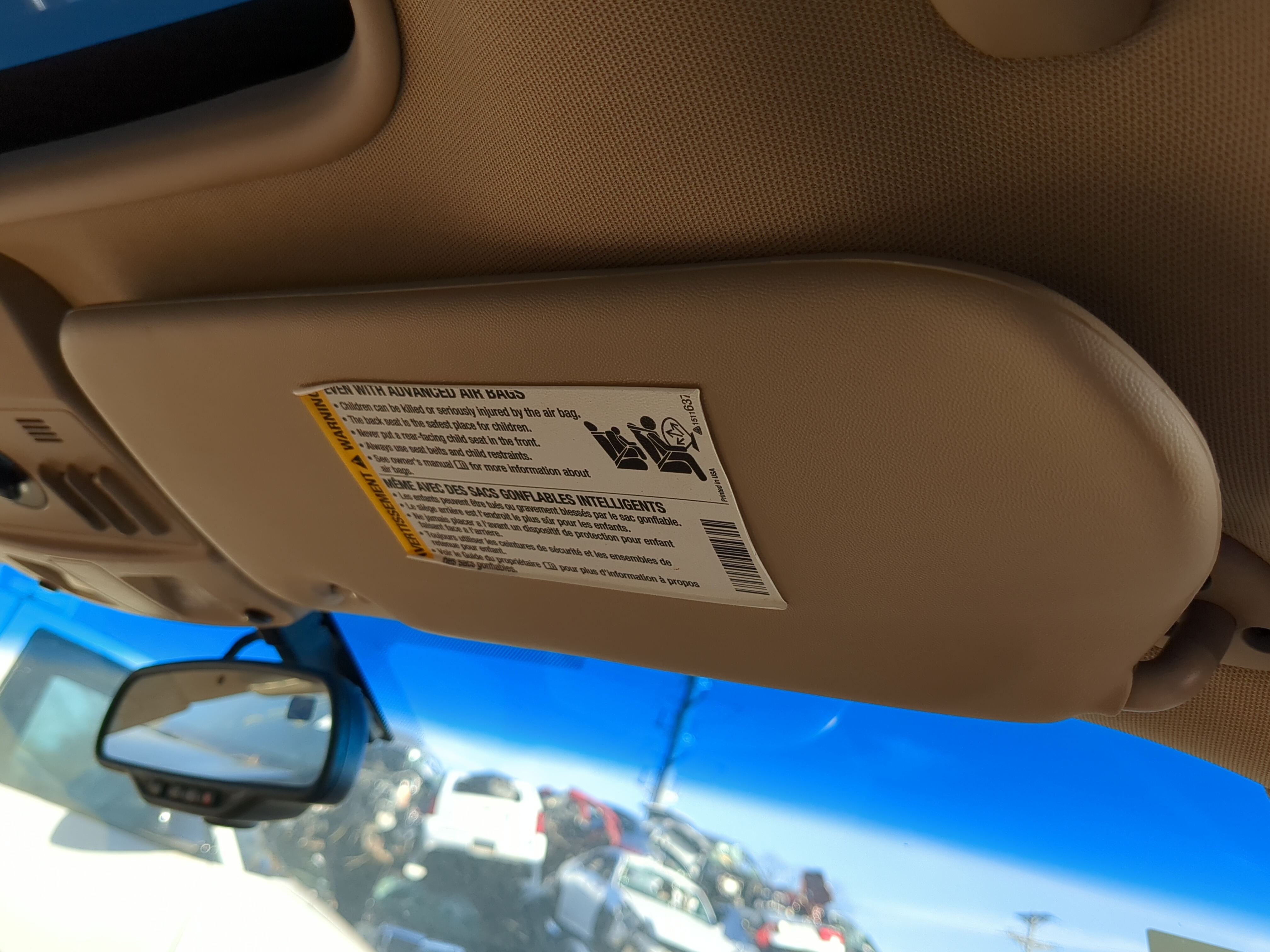 2004-2009 Cadillac Srx Passenger Sun Visor Mirror Right Sunvisor 1237074 - Oemusedautoparts1.com