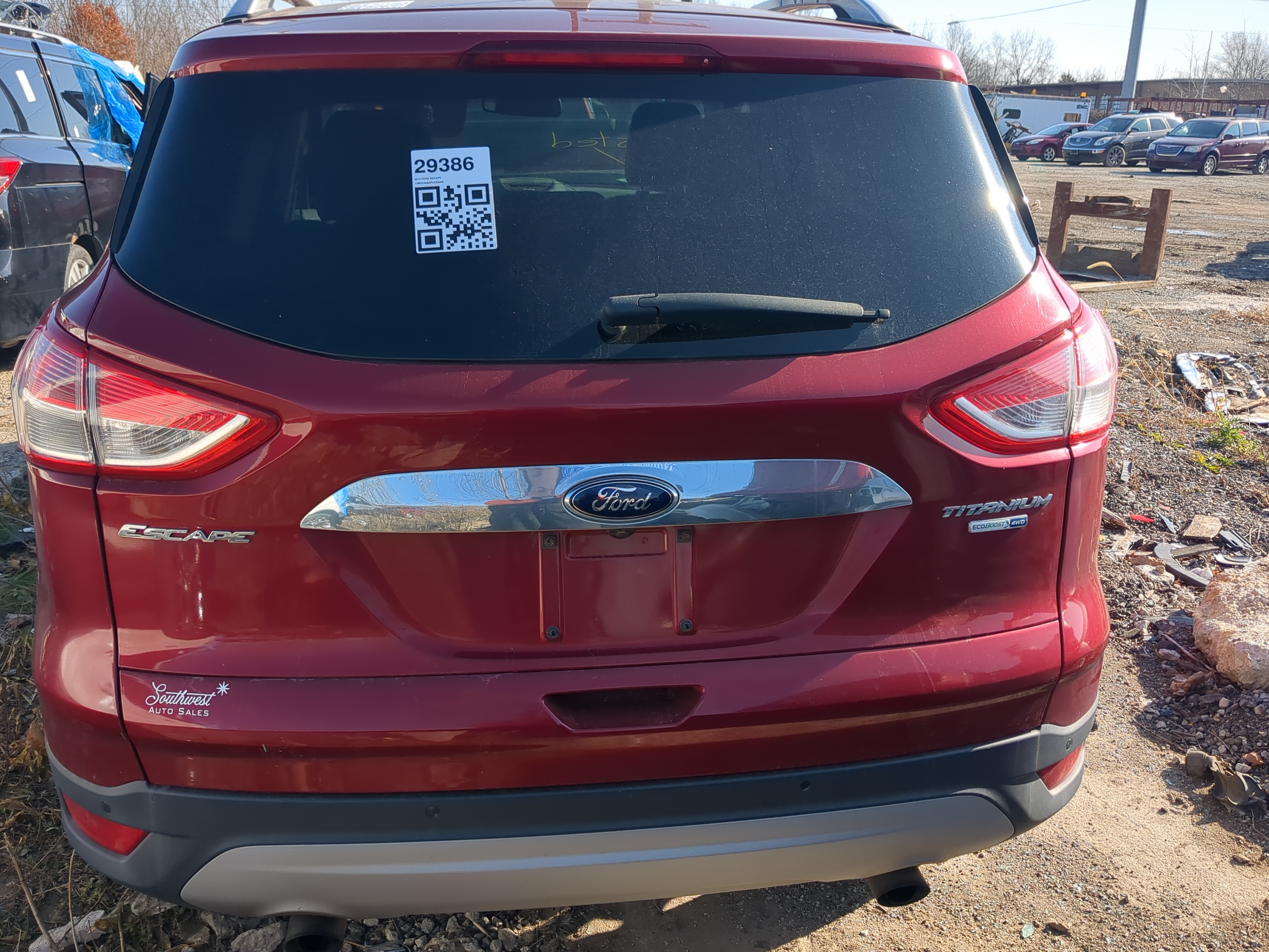 2014-2016 Ford Escape Trunk/decklid/hatch/tailgate Oem 1237316 - Oemusedautoparts1.com