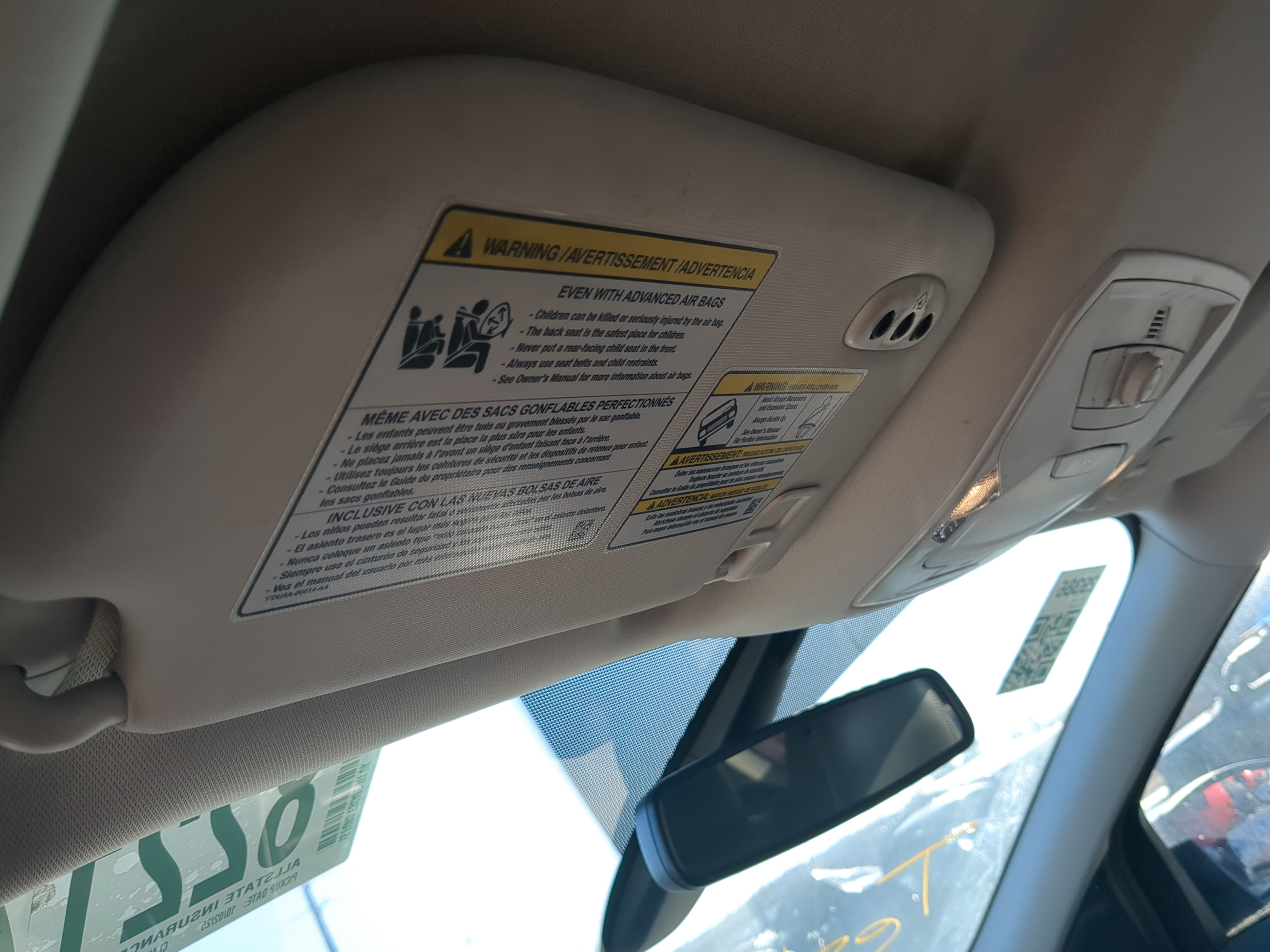 2013-2019 Ford Escape Driver Sun Visor Mirror Left Sunvisor 1237381 - Oemusedautoparts1.com