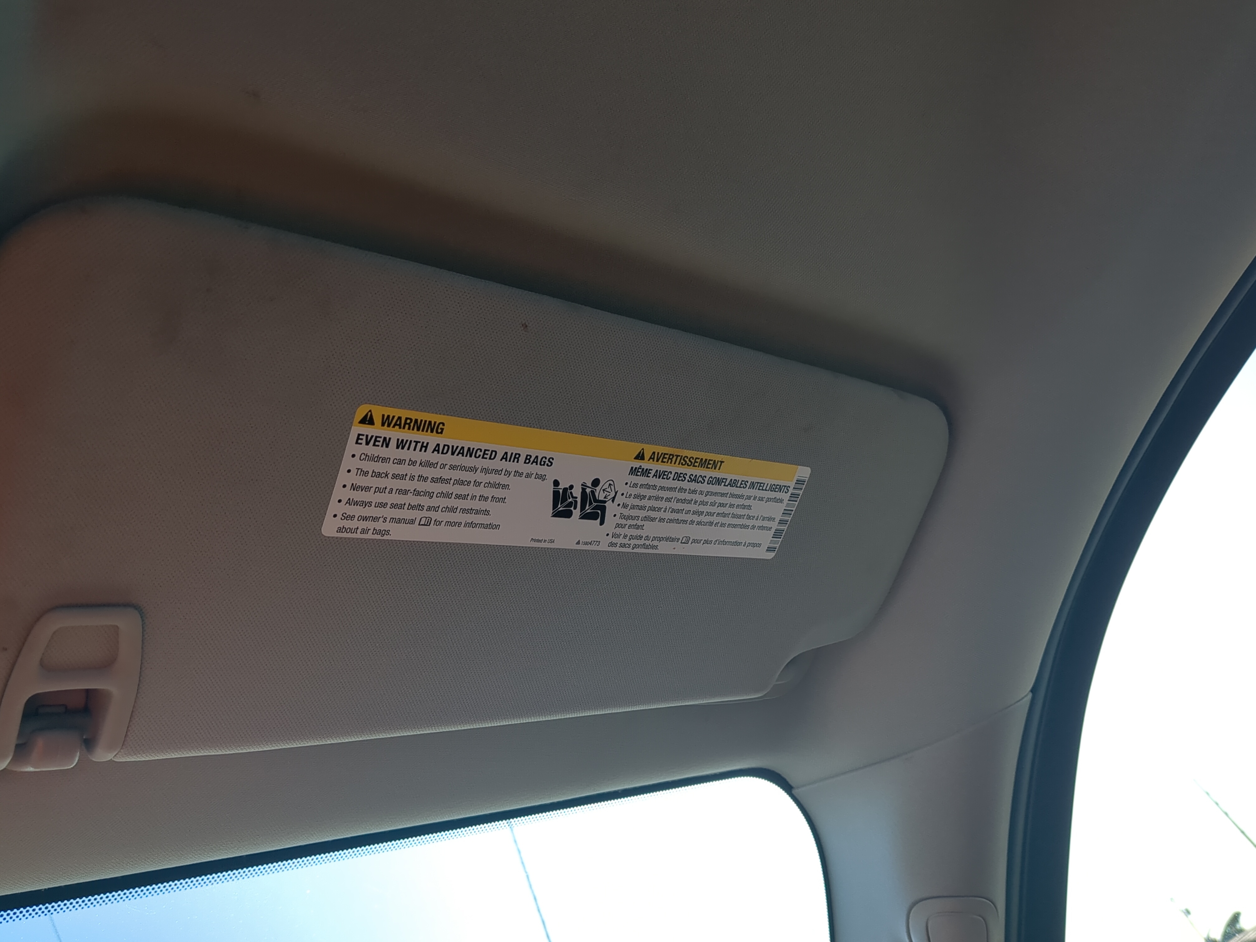 Picture of 2007 Chevrolet Silverado 1500 Passenger Sun Visor Mirror Right Sunvisor 1237421