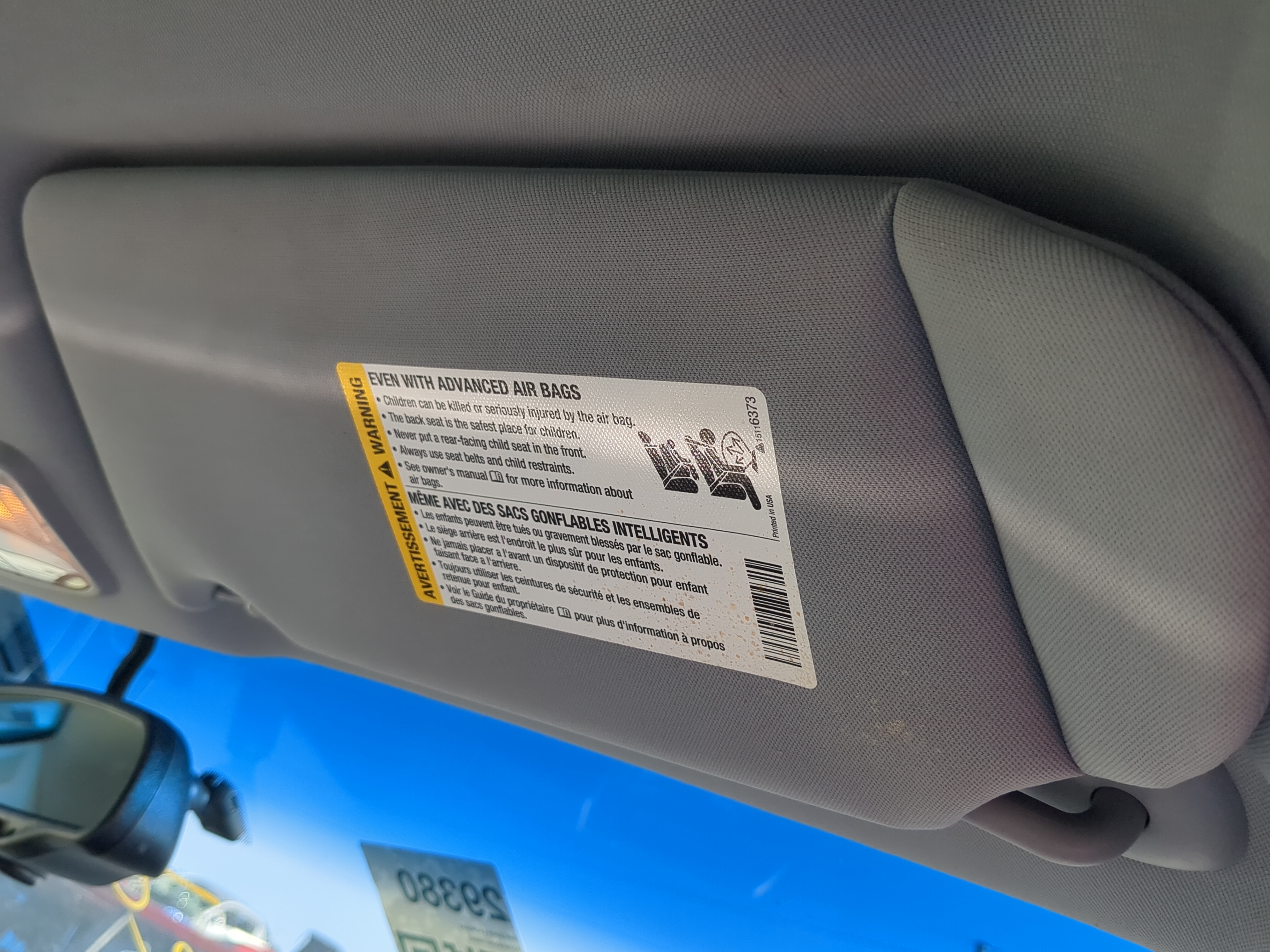 2005-2009 Buick Lacrosse Passenger Sun Visor Mirror Right Sunvisor 1238039 - Oemusedautoparts1.com