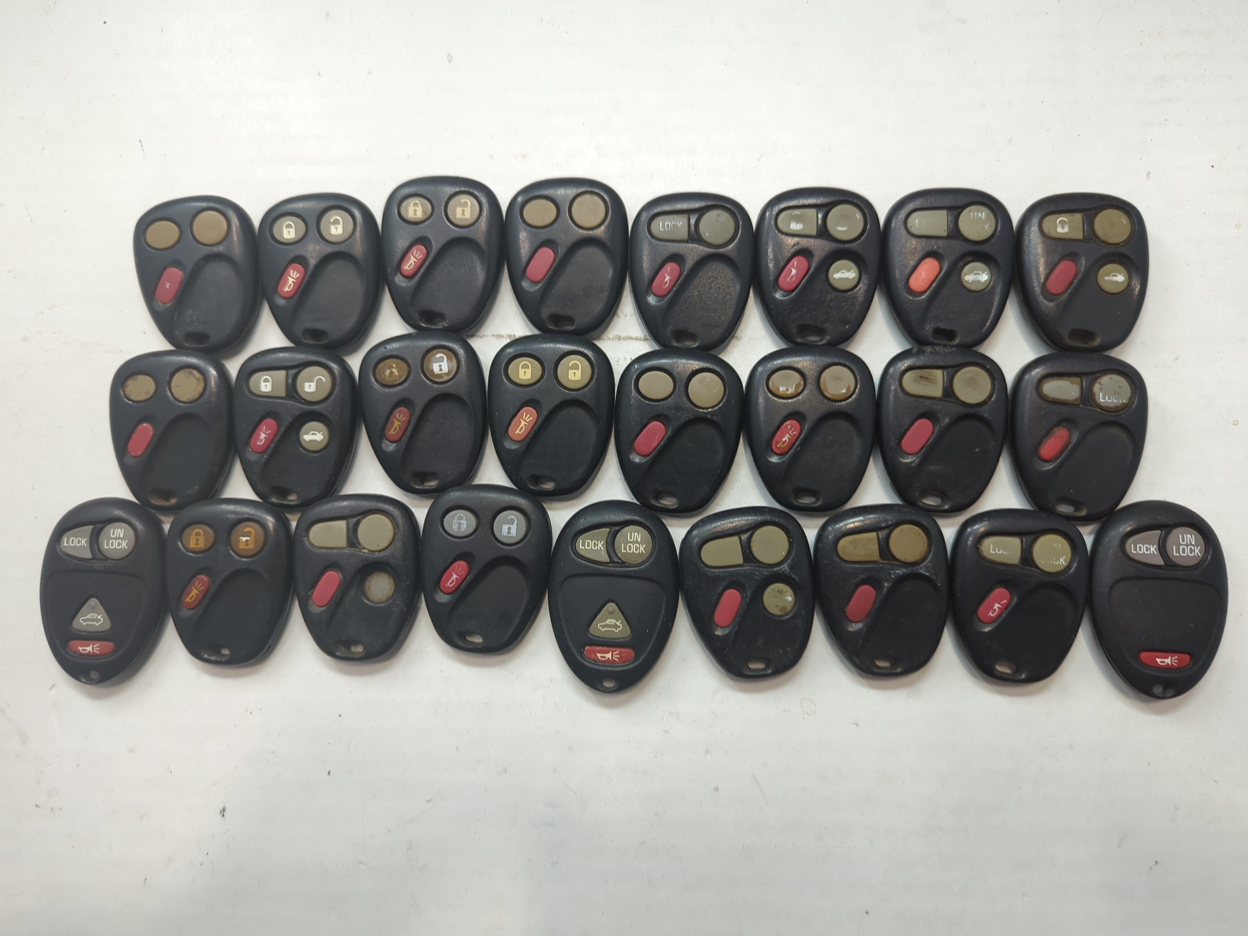 Lot of 25 Chevrolet Keyless Entry Remote Fob KOBUT1BT | LHJ011 | 685850 - Oemusedautoparts1.com
