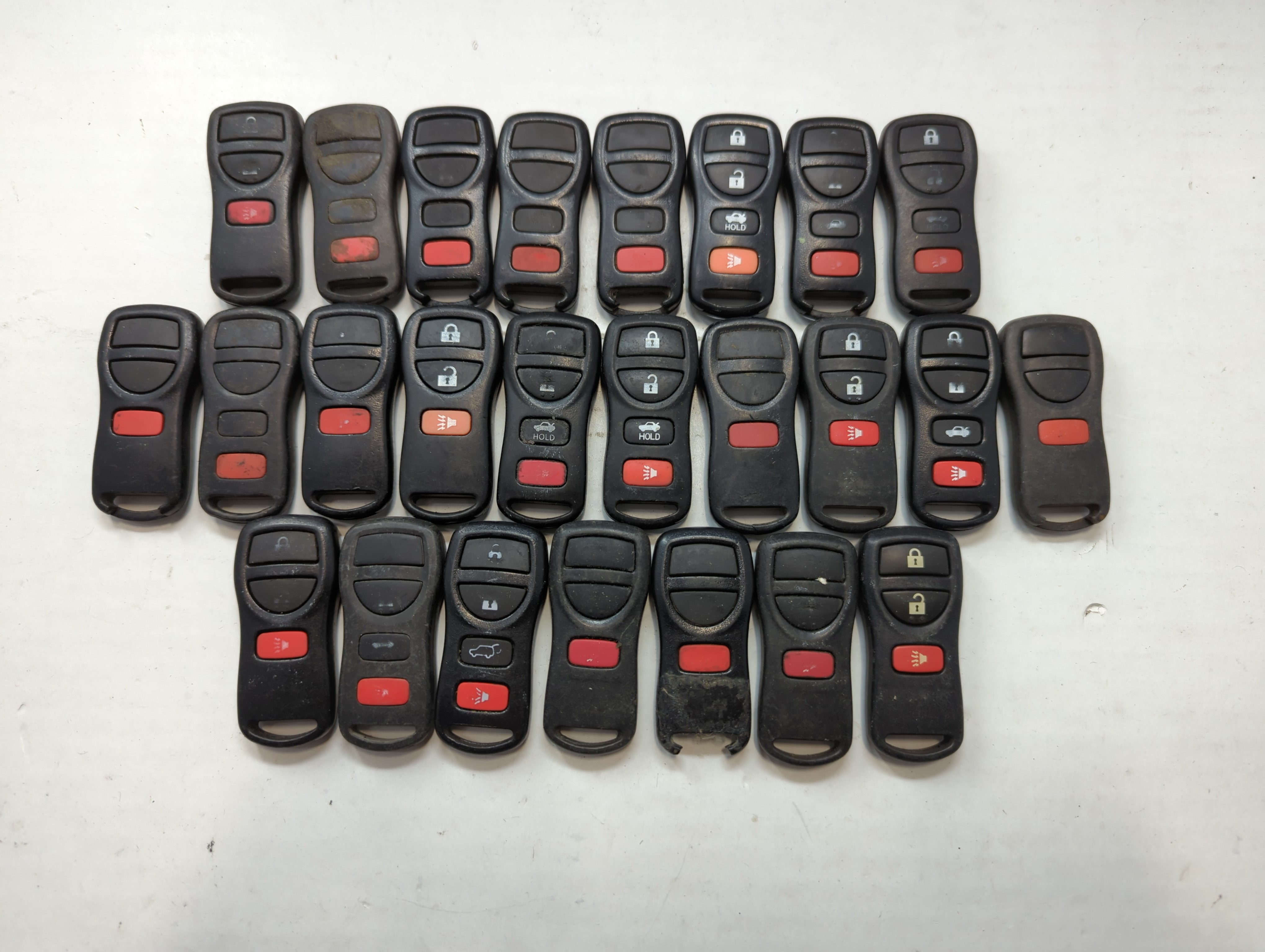 Lot of 25 Nissan Keyless Entry Remote Fob MIXED FCC IDS MIXED PART 721975 - Oemusedautoparts1.com
