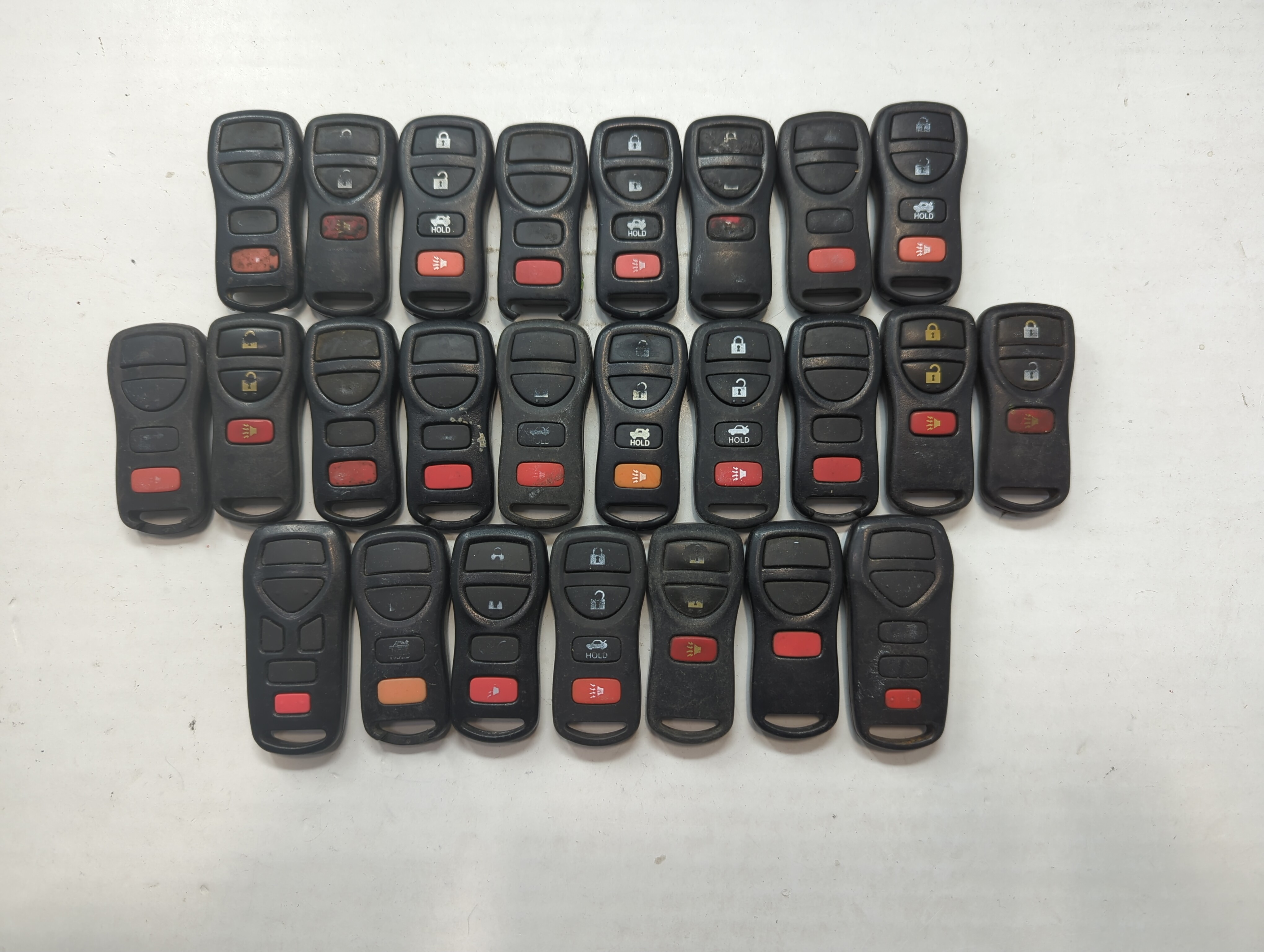 Lot of 25 Nissan Keyless Entry Remote Fob MIXED FCC IDS MIXED PART 721978 - Oemusedautoparts1.com