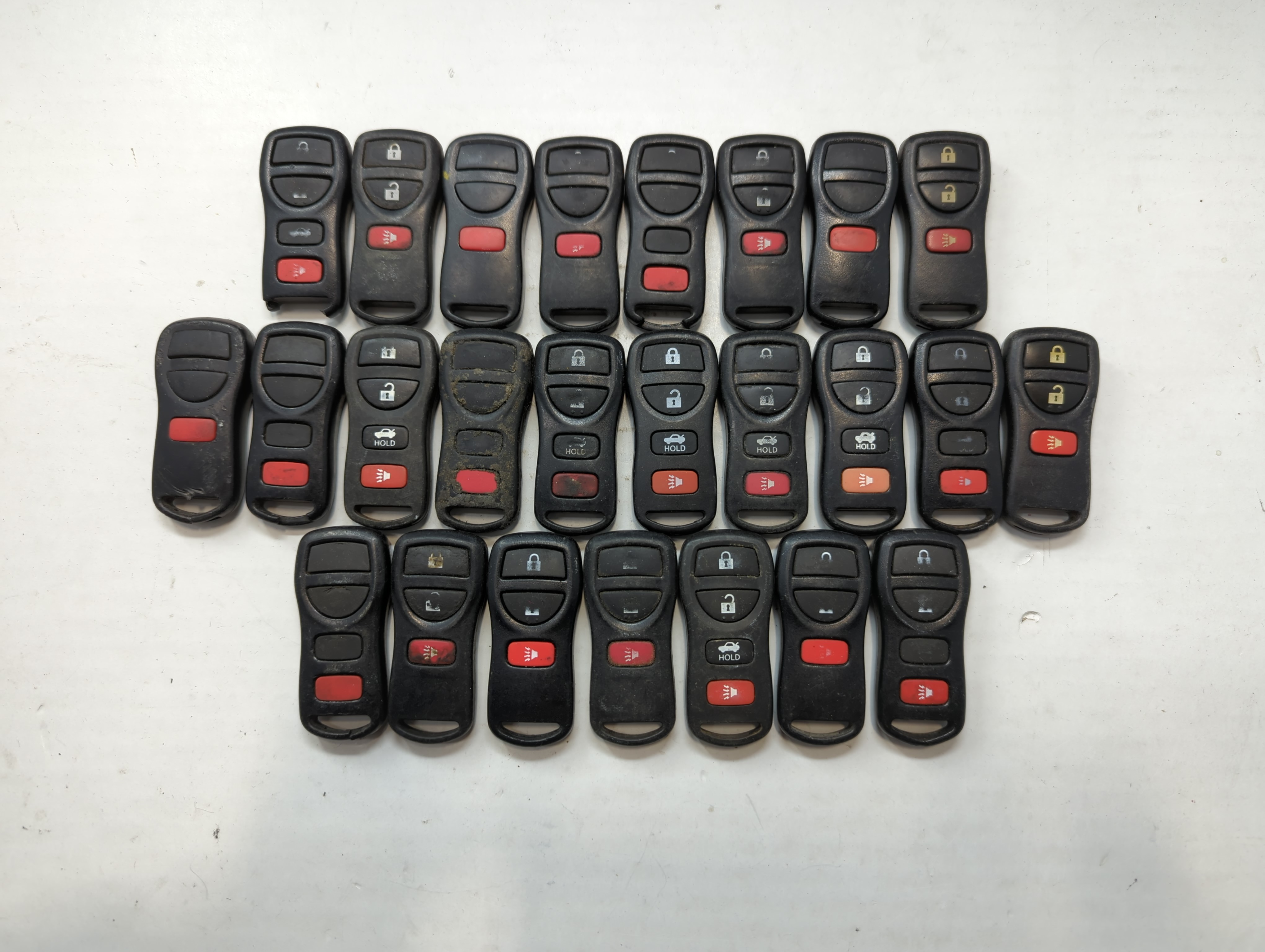 Lot of 25 Nissan Keyless Entry Remote Fob MIXED FCC IDS MIXED PART 721991 - Oemusedautoparts1.com