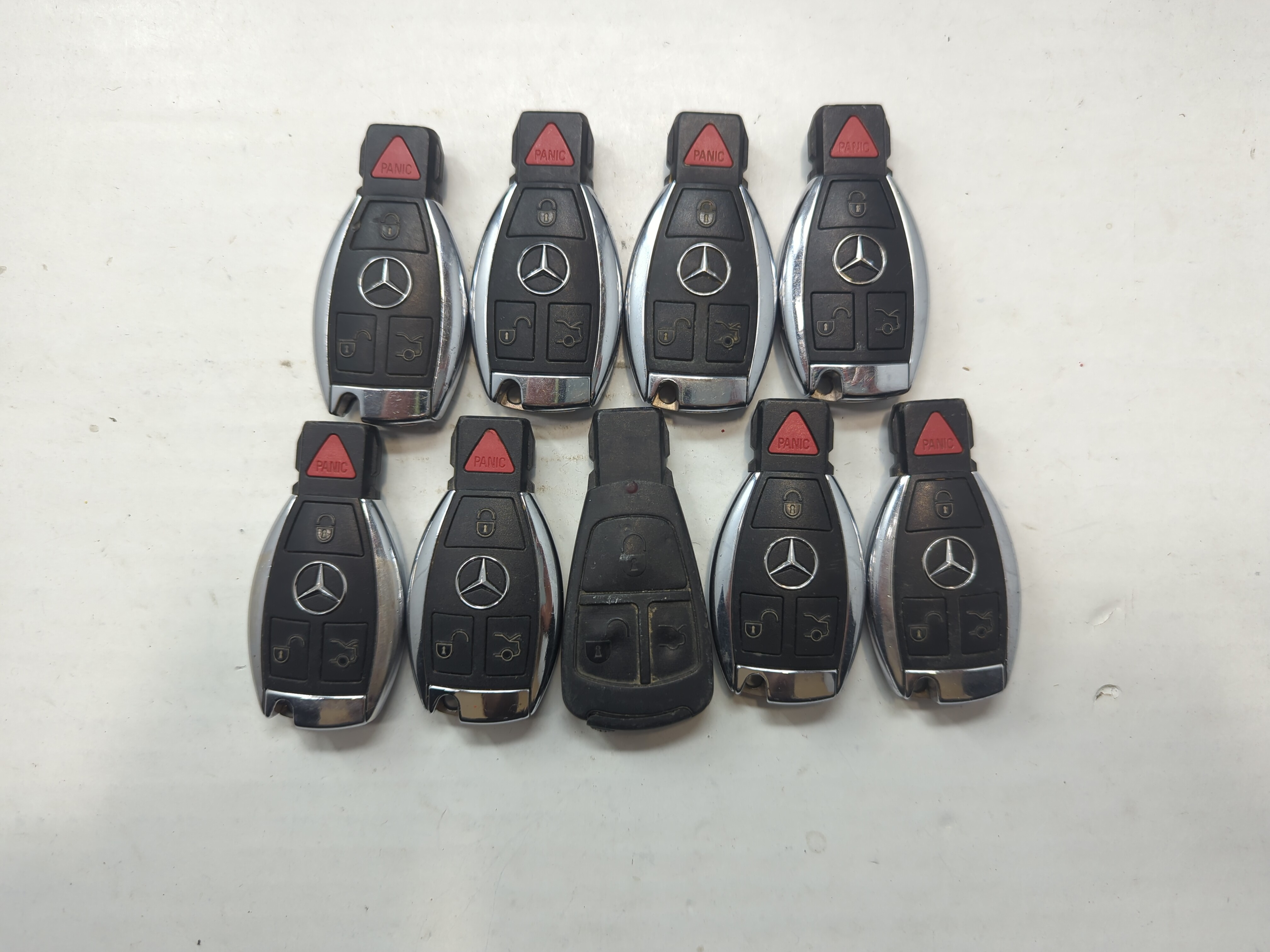 Lot of 9 Mercedes-Benz Keyless Entry Remote Fob MIXED FCC IDS MIXED PART 759162 - Oemusedautoparts1.com