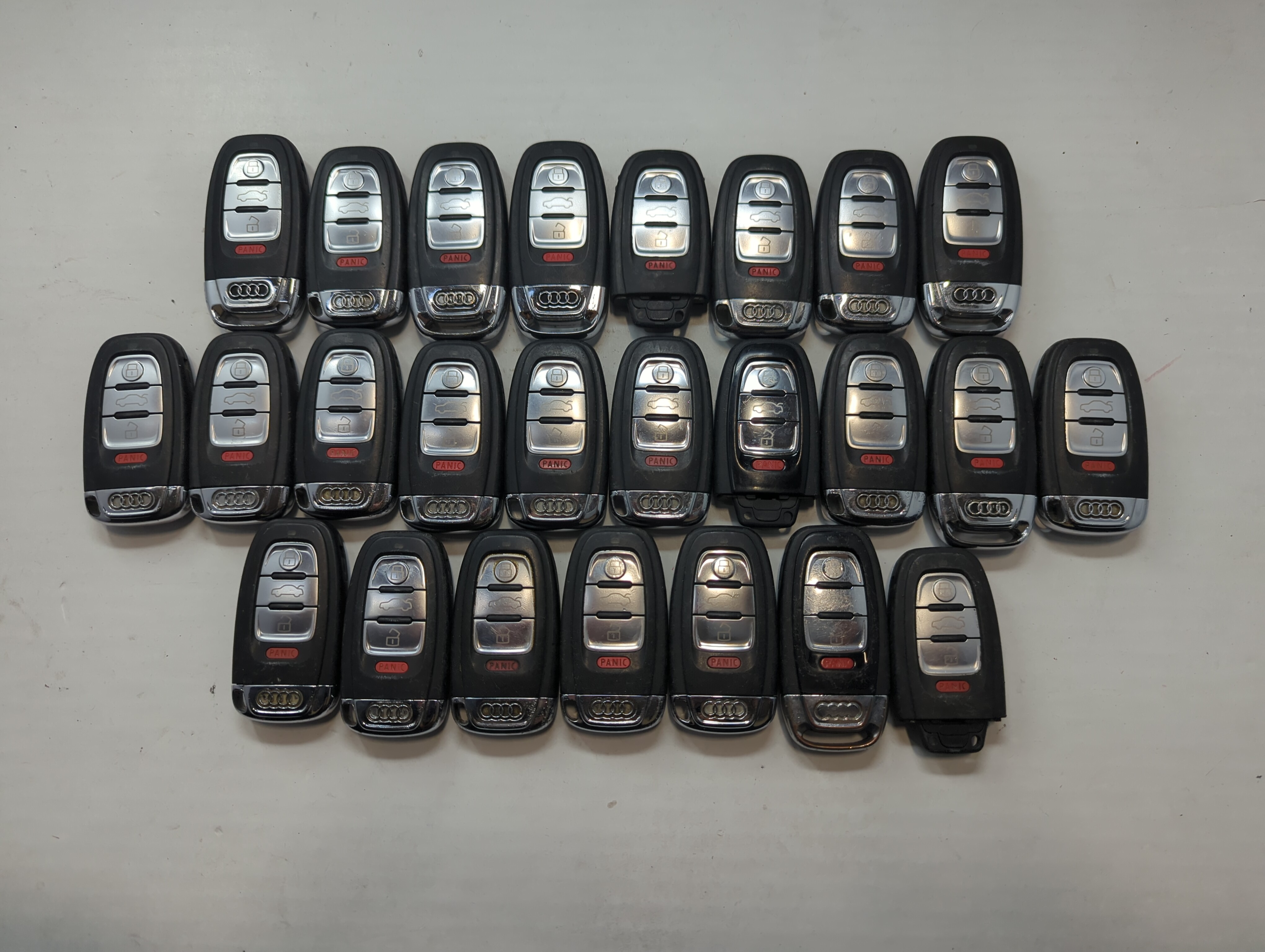 Lot of 25 Audi Keyless Entry Remote Fob MIXED FCC IDS MIXED PART NUMBERS 759350 - Oemusedautoparts1.com