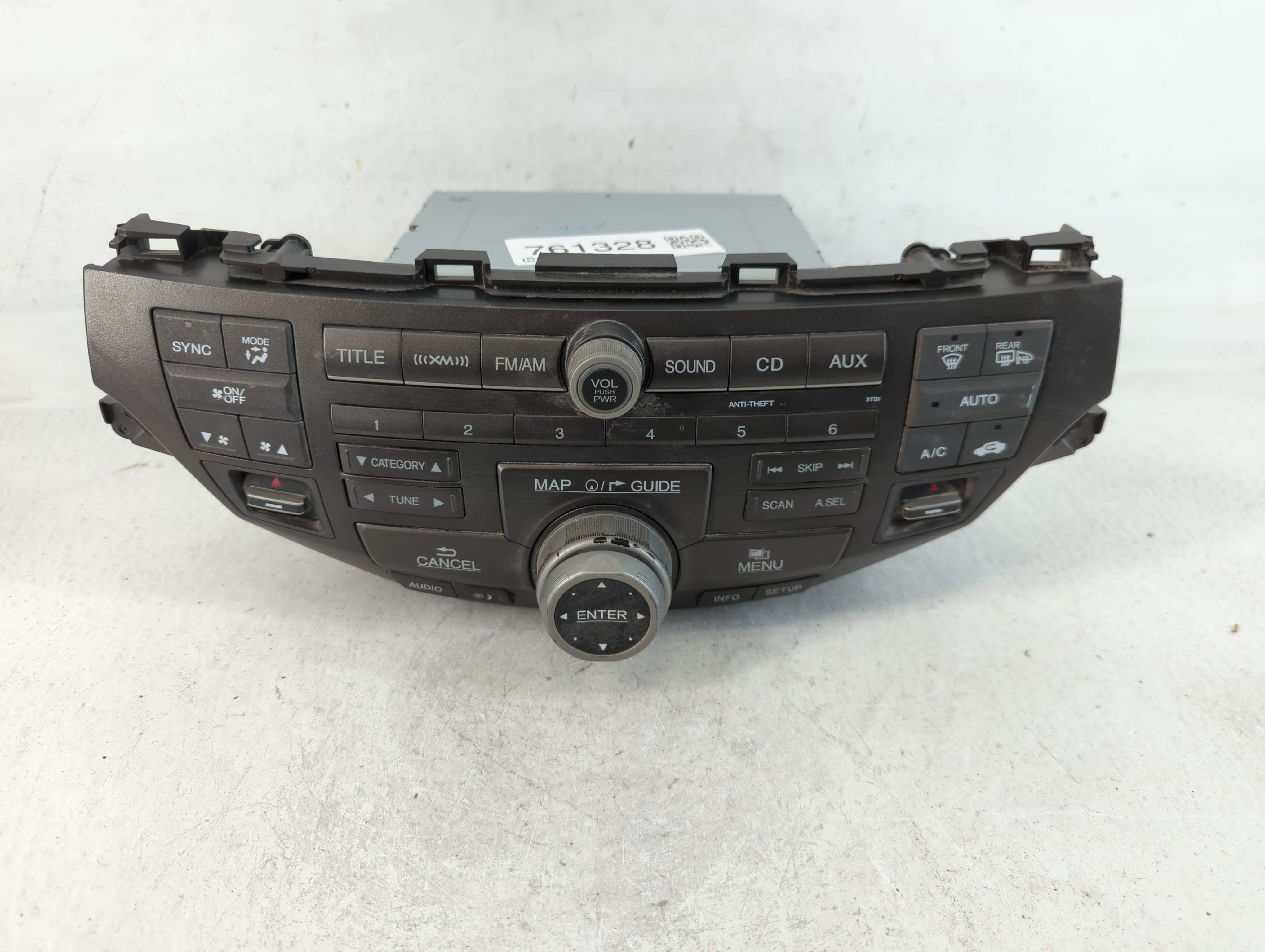 2010-2012 Honda Accord Am Fm Cd Player Radio Receiver 761328 - Oemusedautoparts1.com