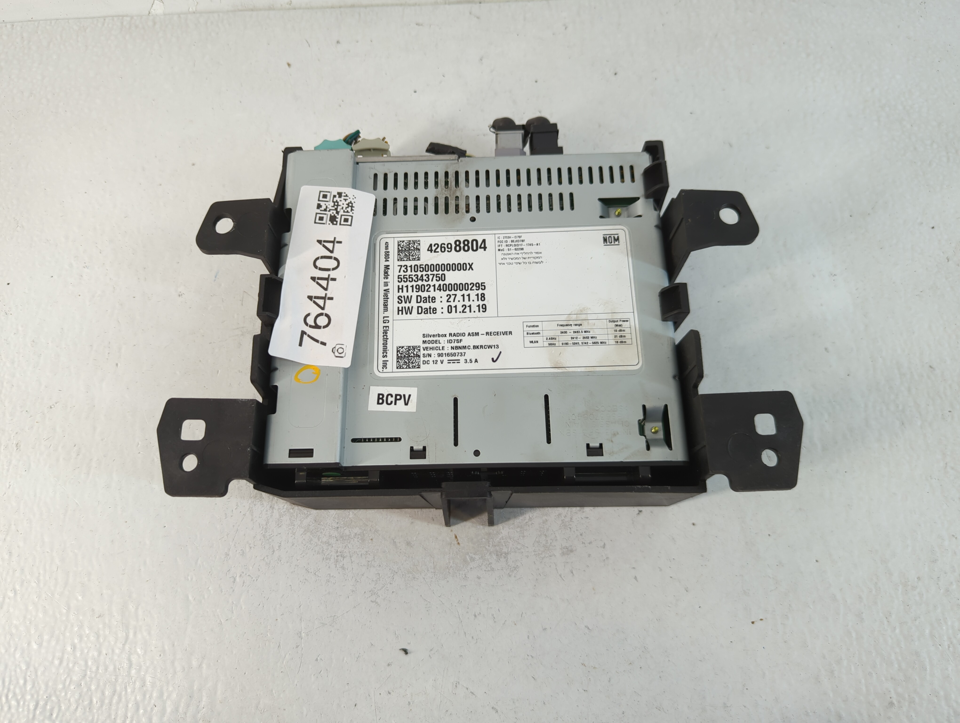 2019-2019 Chevrolet Spark Am Fm Cd Player Radio Receiver 764404 - Oemusedautoparts1.com