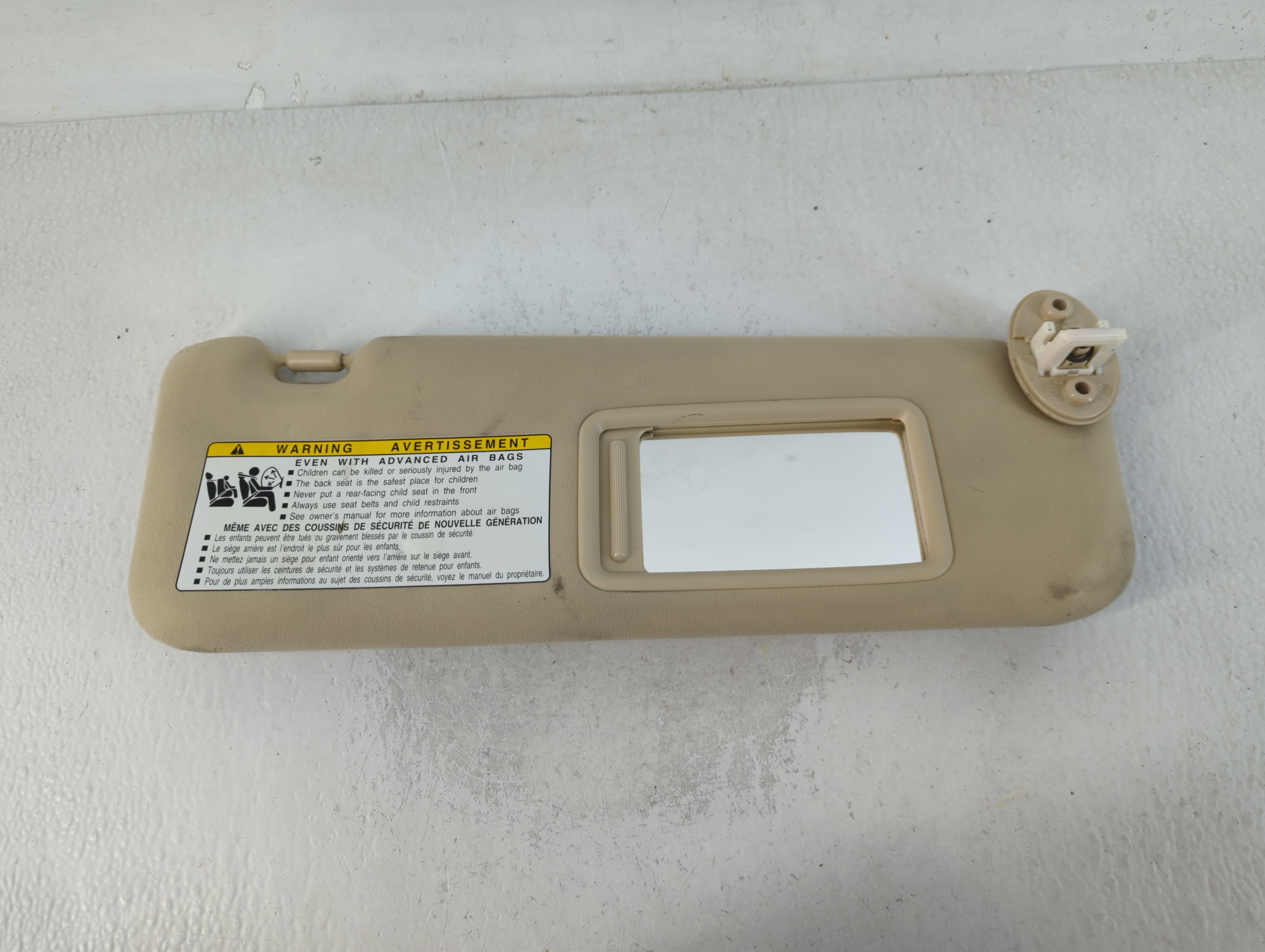 2010-2011 Lexus Es350 Passenger Sun Visor Mirror Right Sunvisor Tan 768540 - Oemusedautoparts1.com