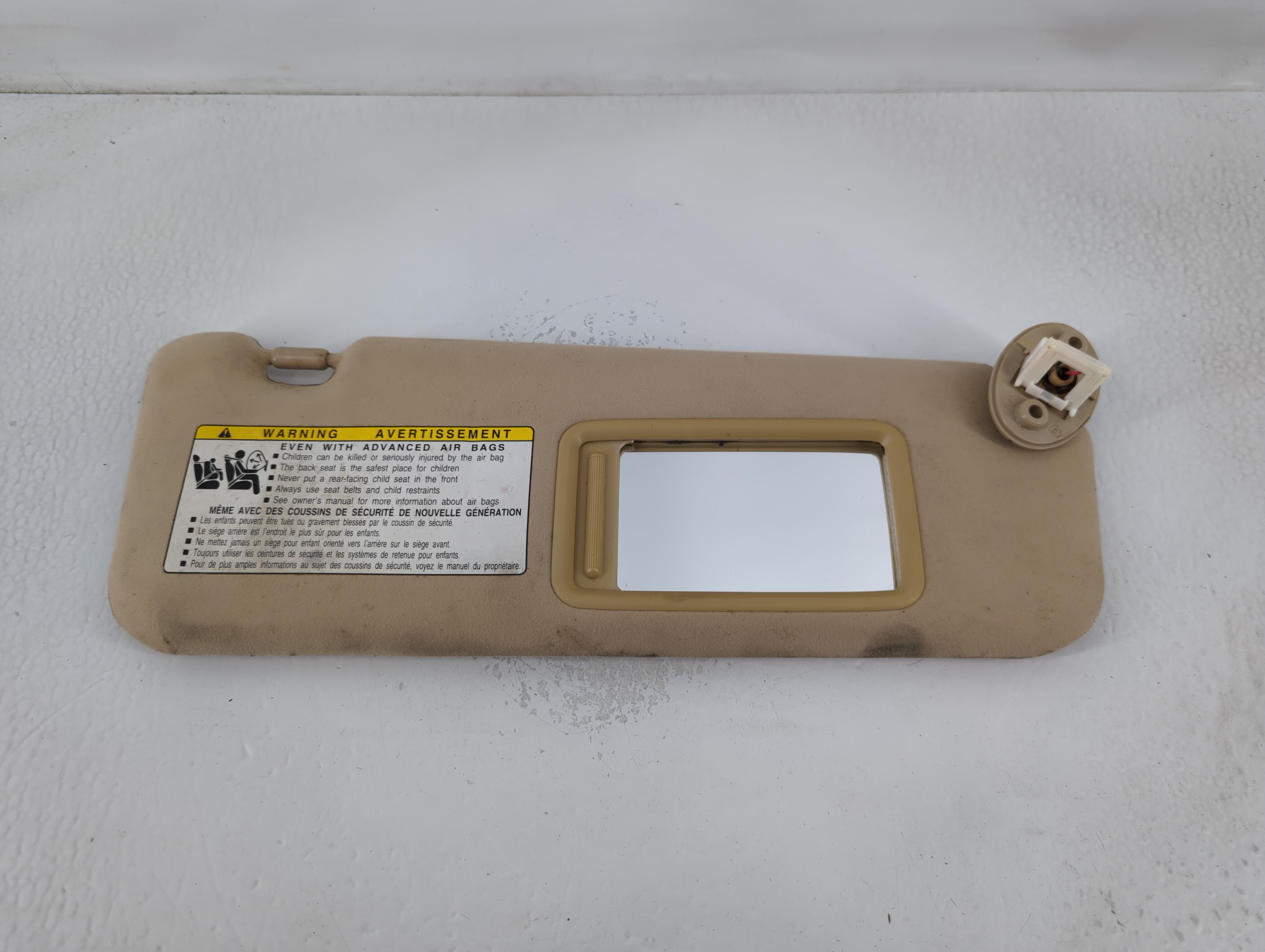 2007-2009 Lexus Es350 Passenger Sun Visor Mirror Right Sunvisor Tan 768654 - Oemusedautoparts1.com