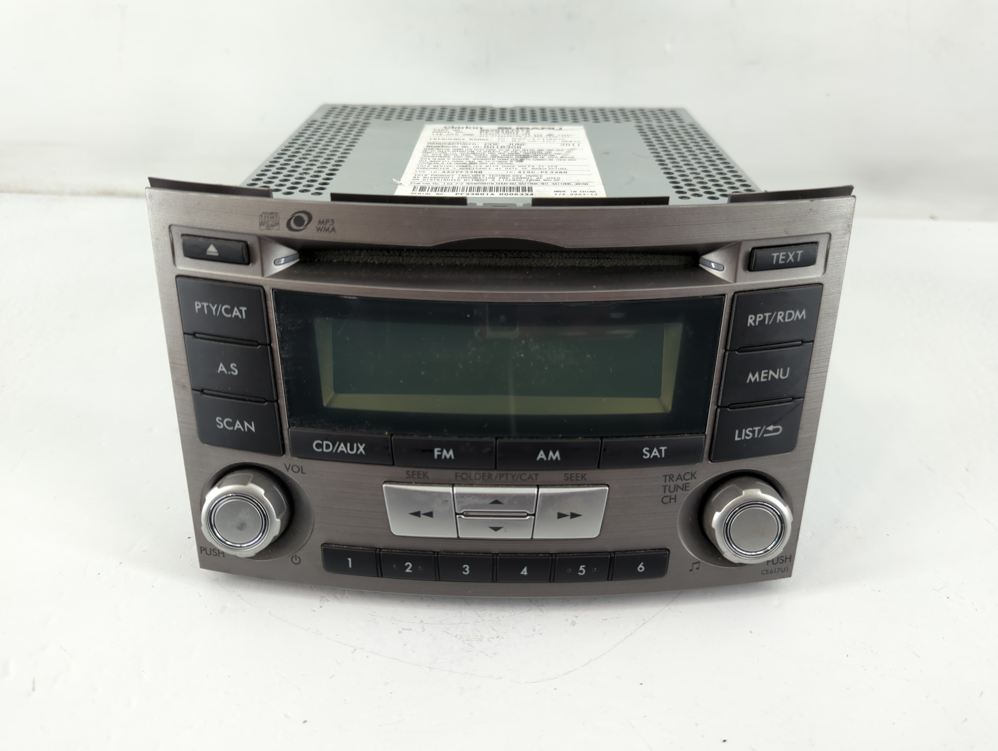 2012-2014 Subaru Legacy Am Fm Cd Player Radio Receiver 774421 - Oemusedautoparts1.com