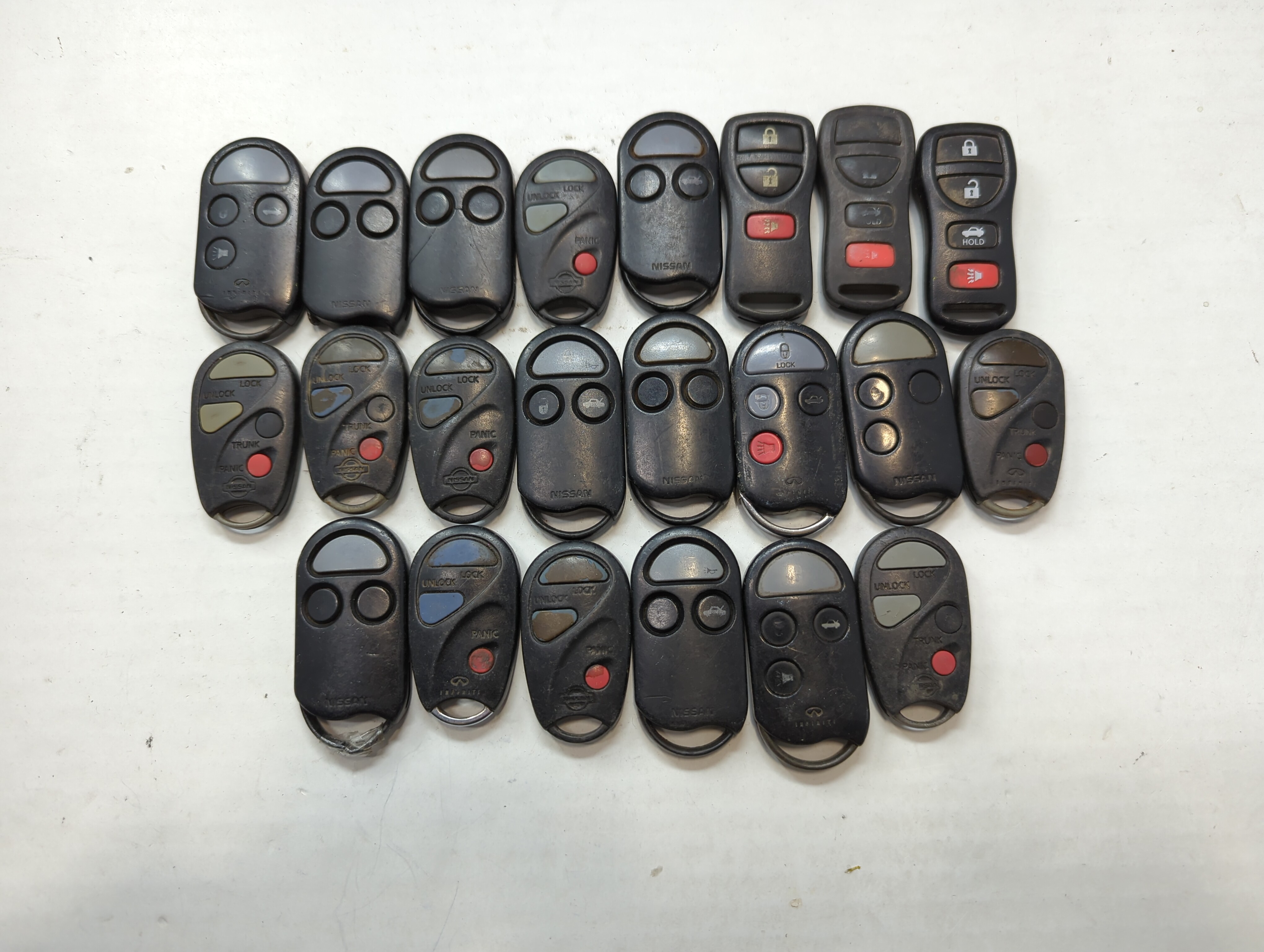 Lot of 24 Nissan Keyless Entry Remote Fob MIXED FCC IDS MIXED PART 776625 - Oemusedautoparts1.com
