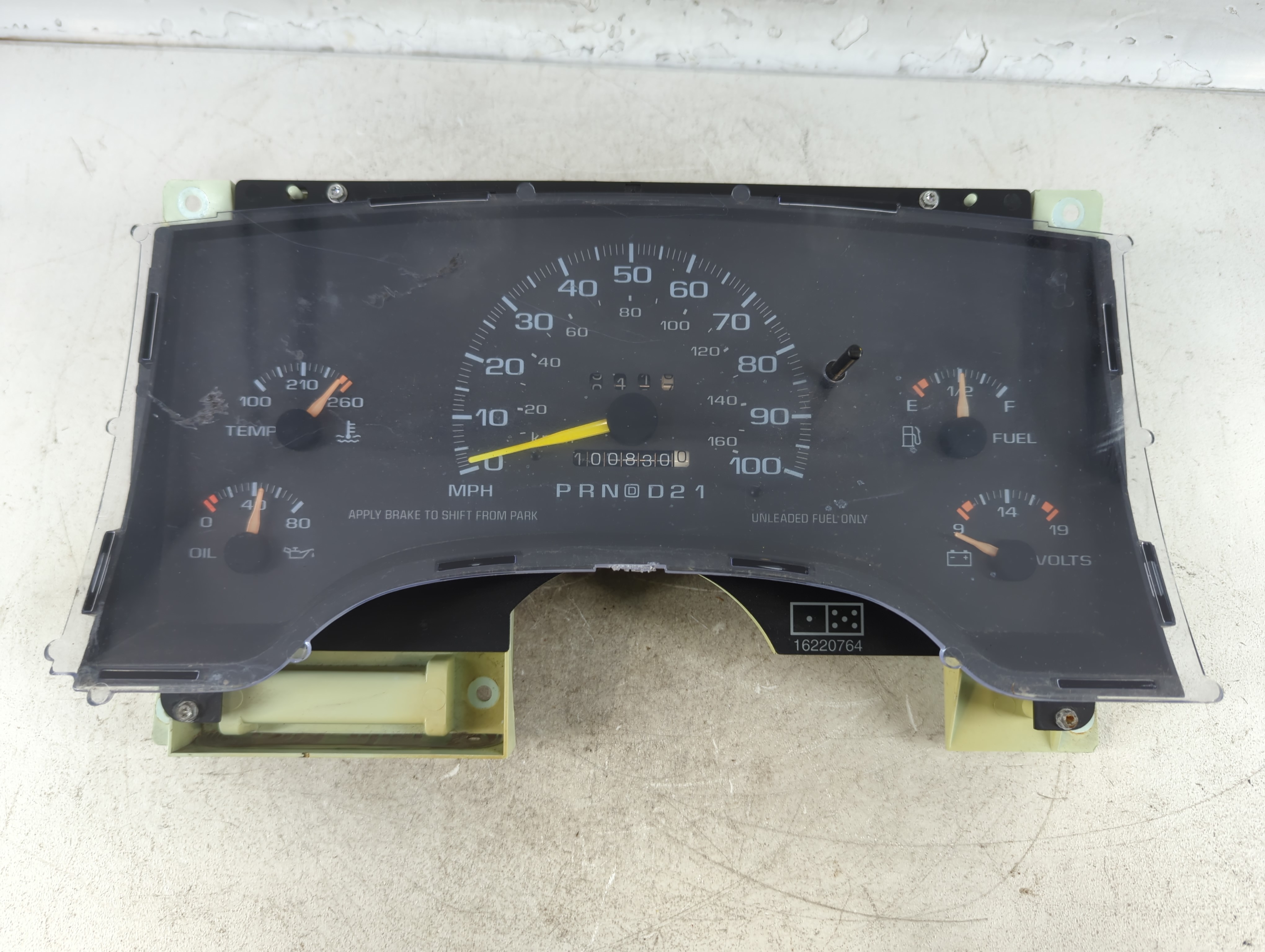 1995-1995 Gmc Sonoma Speedometer Instrument Cluster Gauges 16172809 776674 - Oemusedautoparts1.com