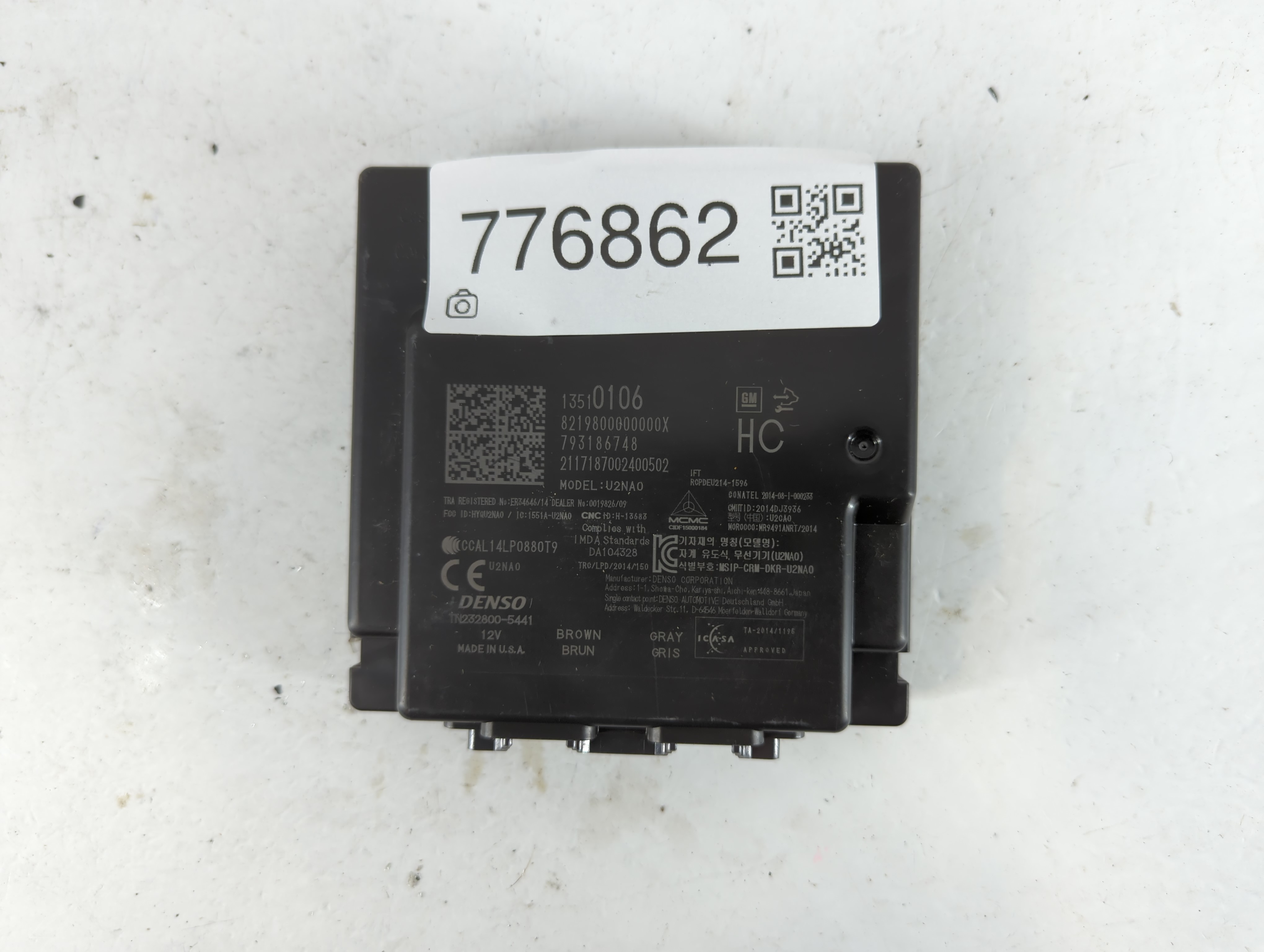 2017-2018 Chevrolet Malibu Chassis Control Module Ccm Bcm Body Control 776862 - Oemusedautoparts1.com