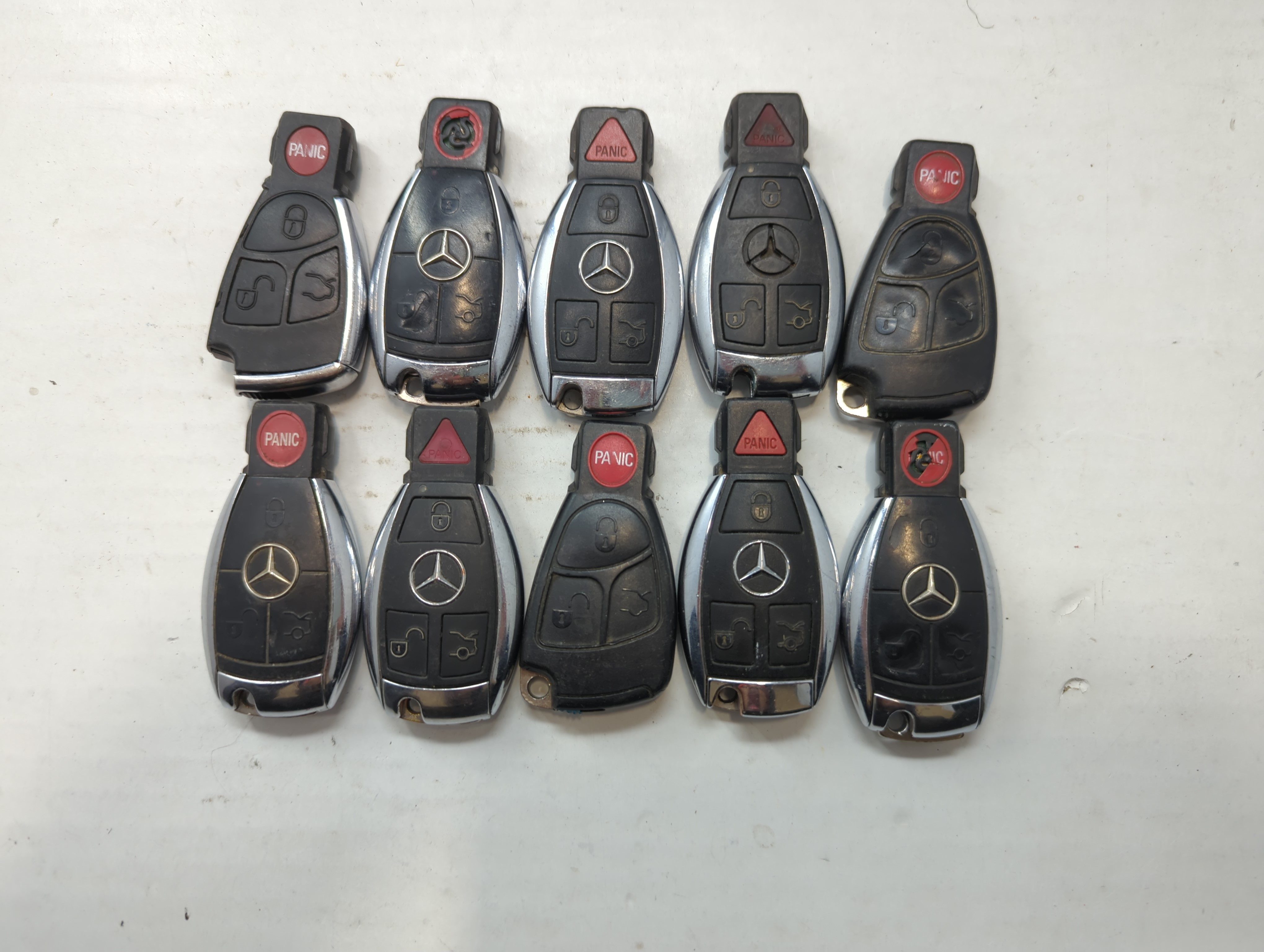 Lot of 10 Mercedes-Benz Keyless Entry Remote Fob MIXED FCC IDS MIXED 776912 - Oemusedautoparts1.com