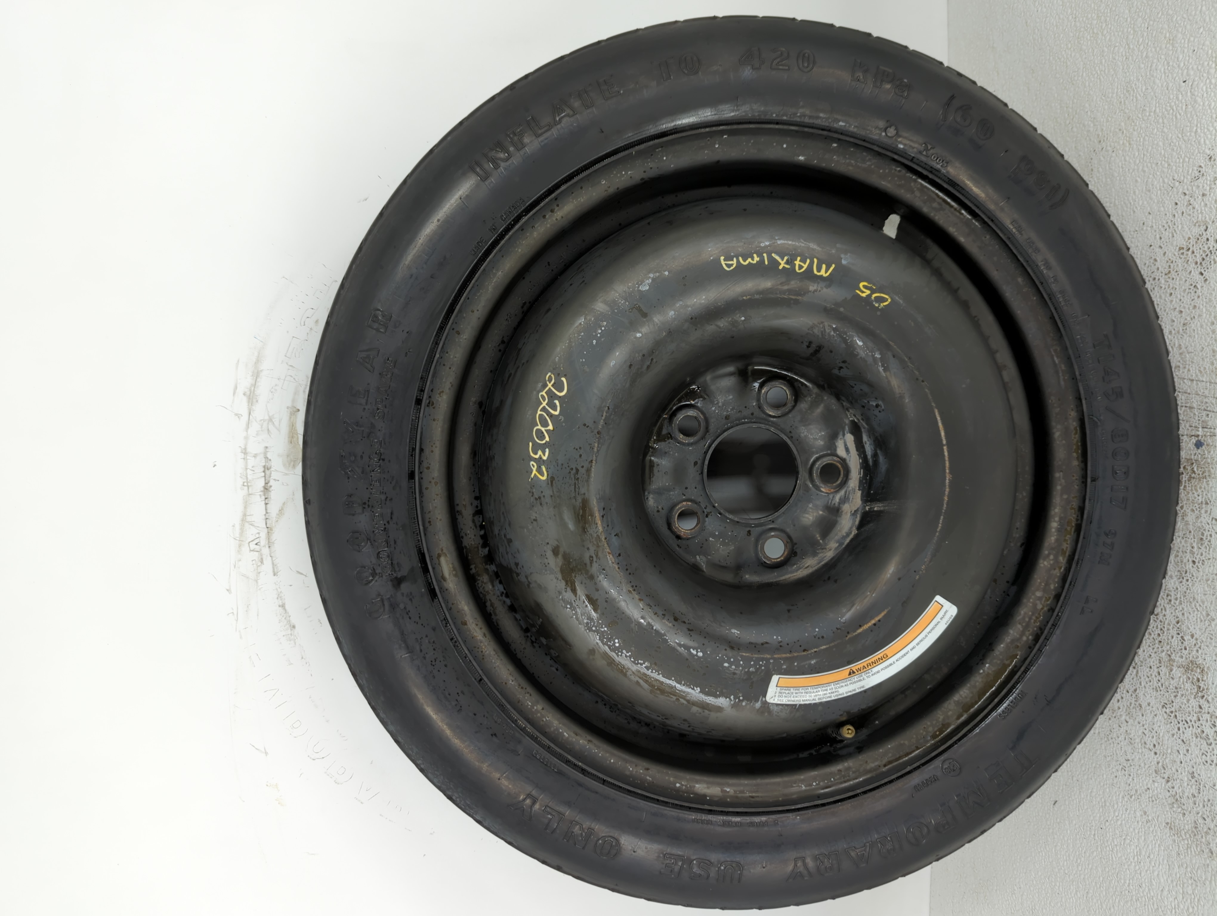 2004-2022 Nissan Maxima Spare Donut Tire Wheel Rim Oem 782453 - Oemusedautoparts1.com