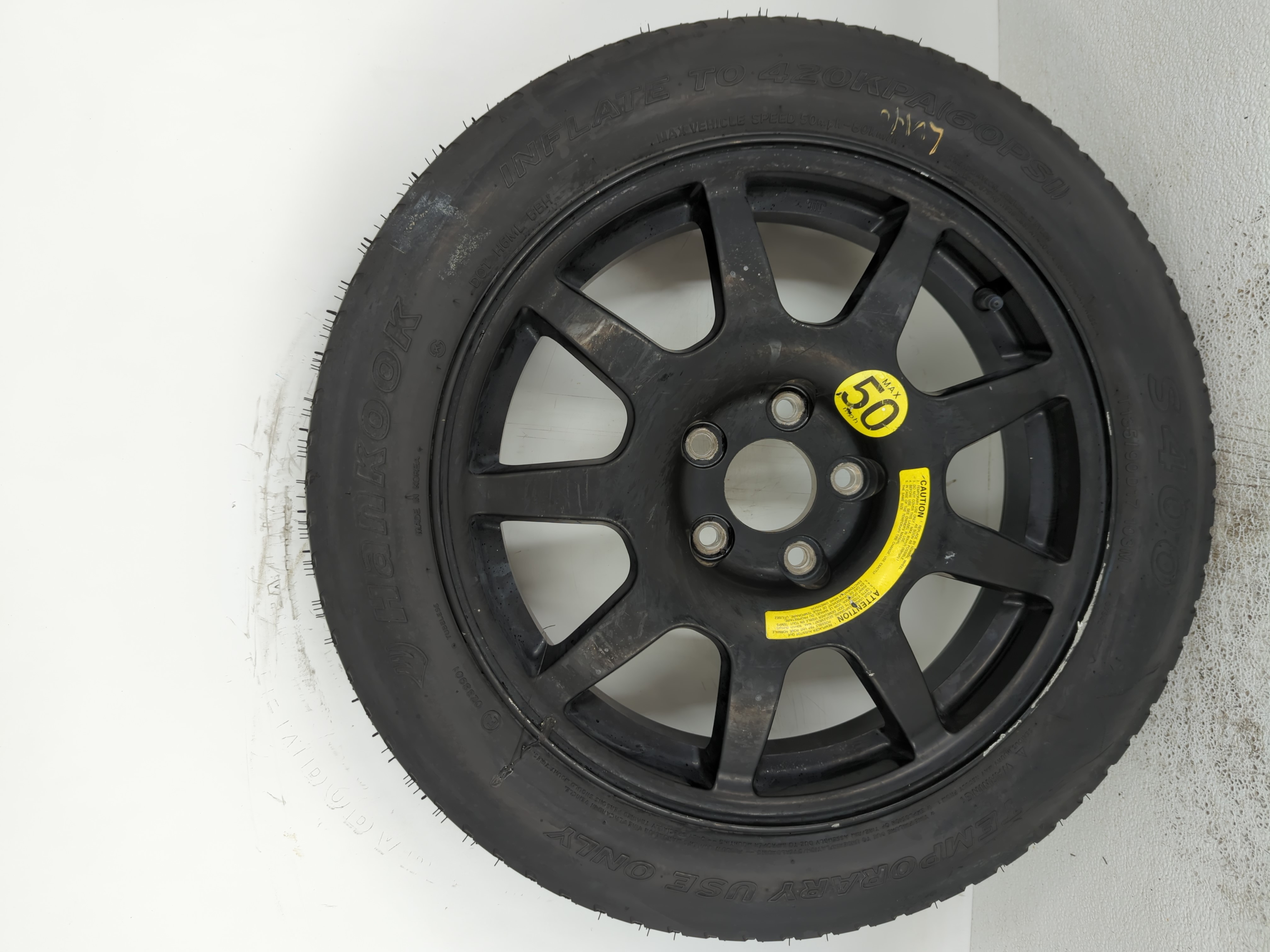 2009-2014 Hyundai Genesis Spare Donut Tire Wheel Rim Oem 782454 - Oemusedautoparts1.com