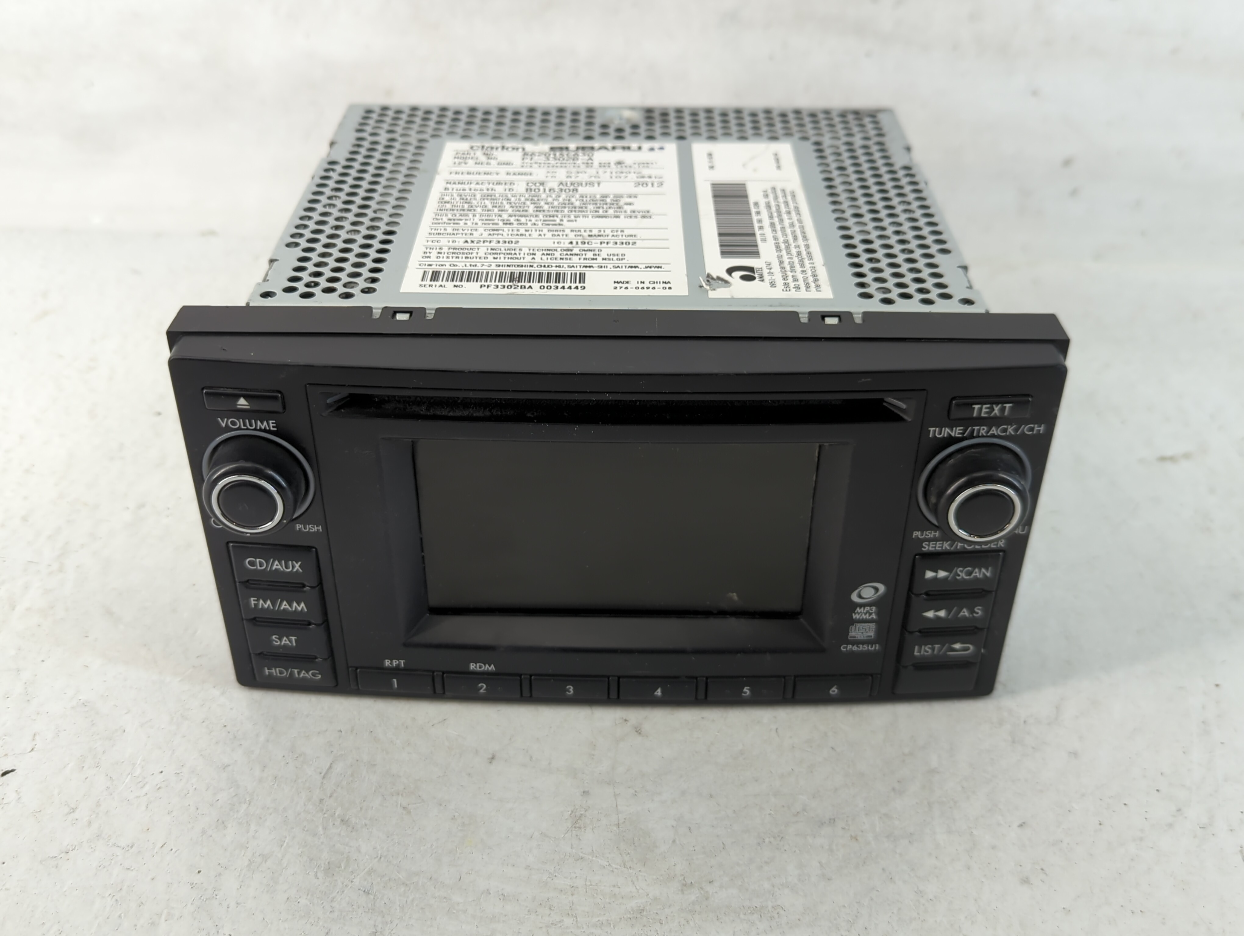2013 Subaru Forester Am Fm Cd Player Radio Receiver 782692 - Oemusedautoparts1.com