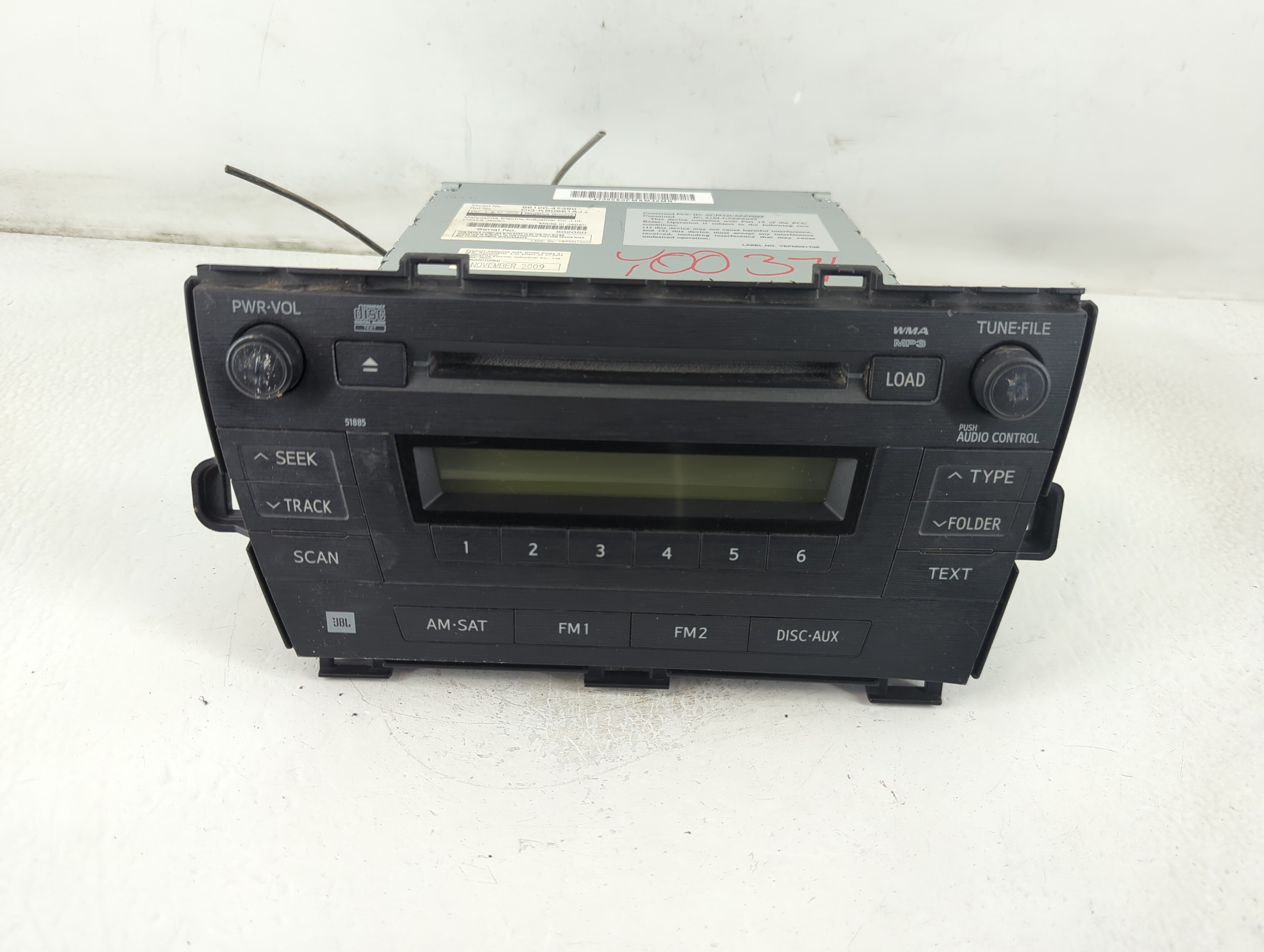 2010-2011 Toyota Prius Am Fm Cd Player Radio Receiver 782973 - Oemusedautoparts1.com