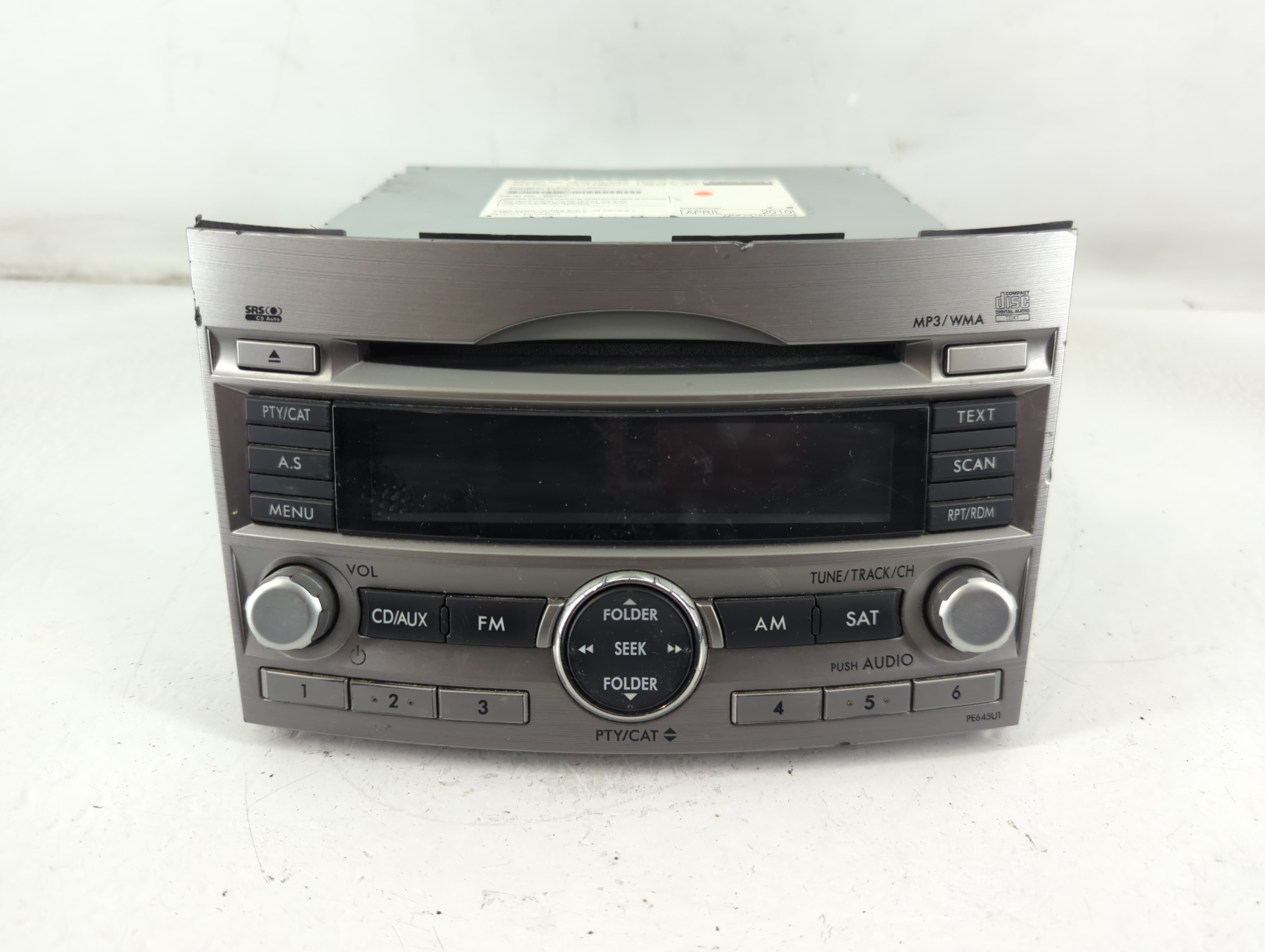 2010-2012 Subaru Legacy Am Fm Cd Player Radio Receiver 783043 - Oemusedautoparts1.com
