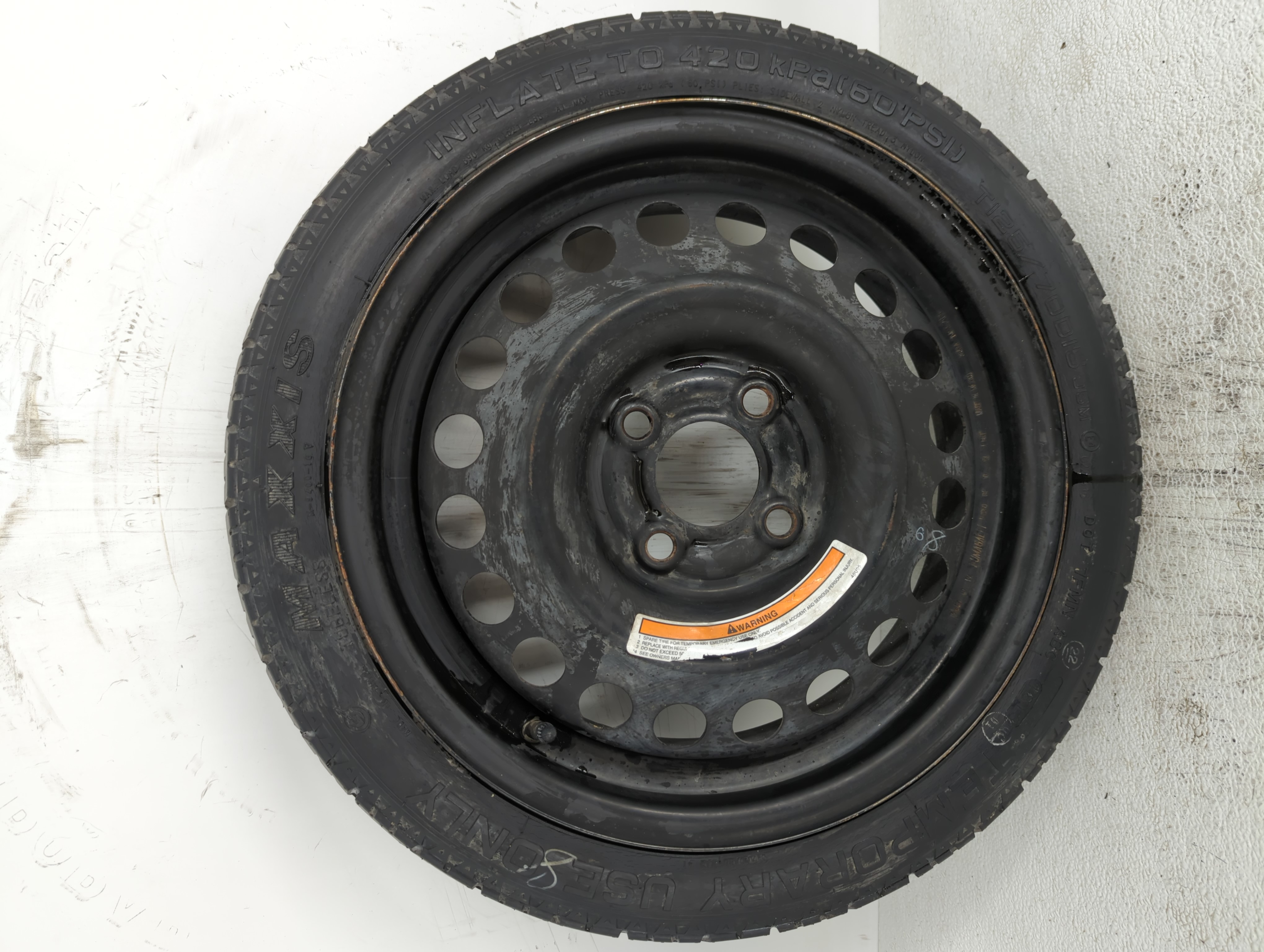 Nissan Versa Spare Donut Tire Wheel Rim Oem 784562 - Oemusedautoparts1.com