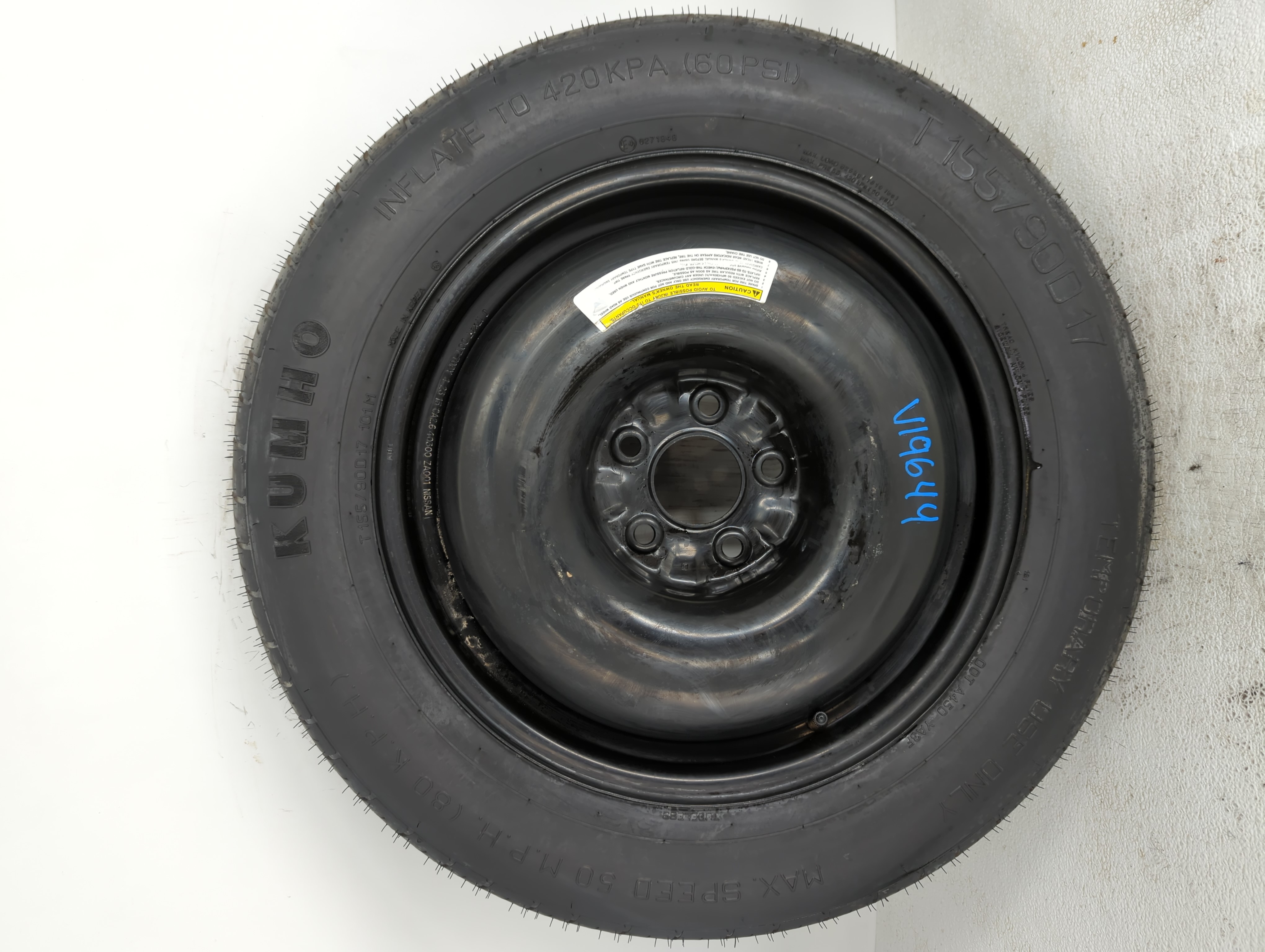 Picture of 2014-2020 Nissan Rogue Spare Donut Tire Wheel Rim Oem 784739