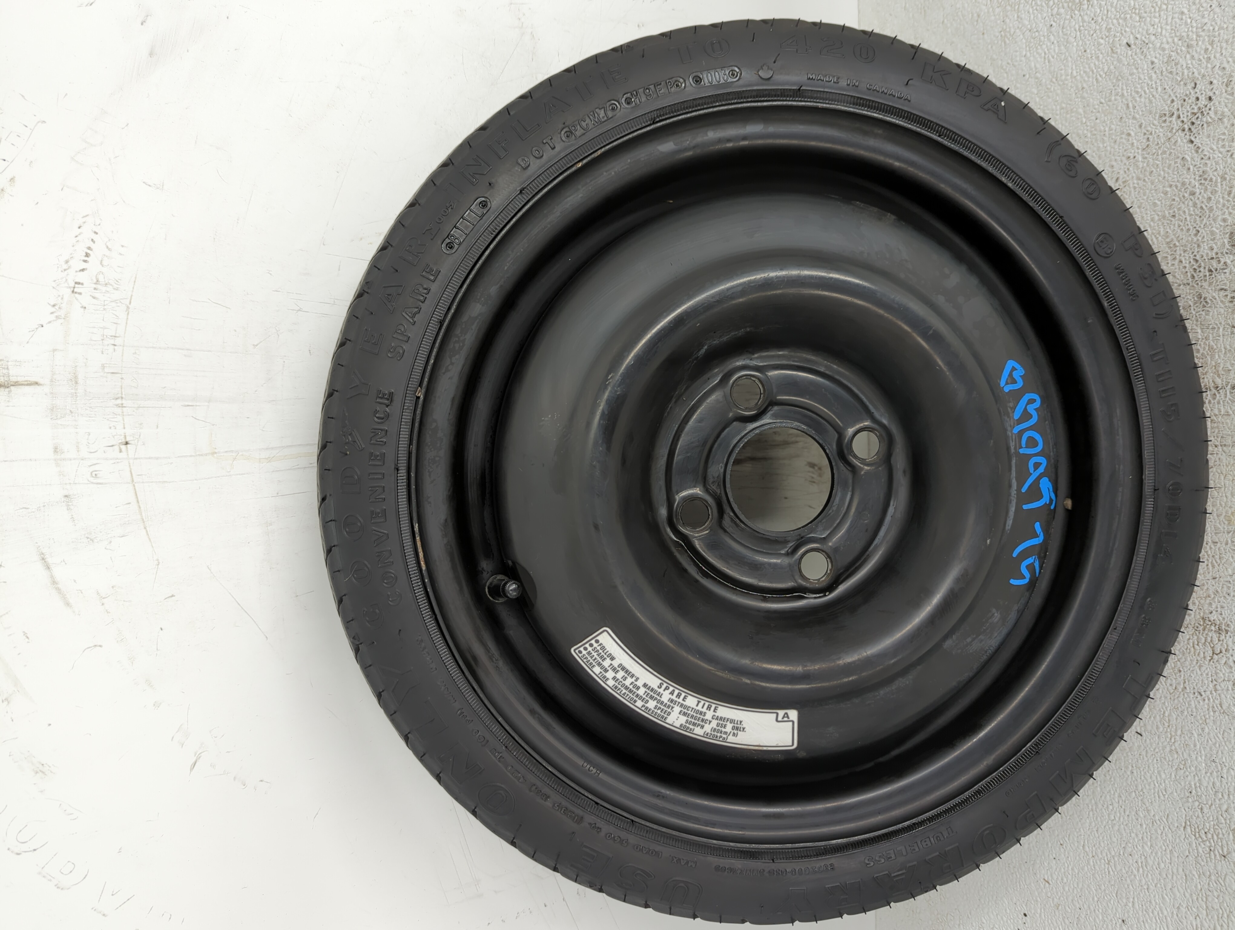 2001-2005 Honda Civic Spare Donut Tire Wheel Rim Oem 784756 - Oemusedautoparts1.com