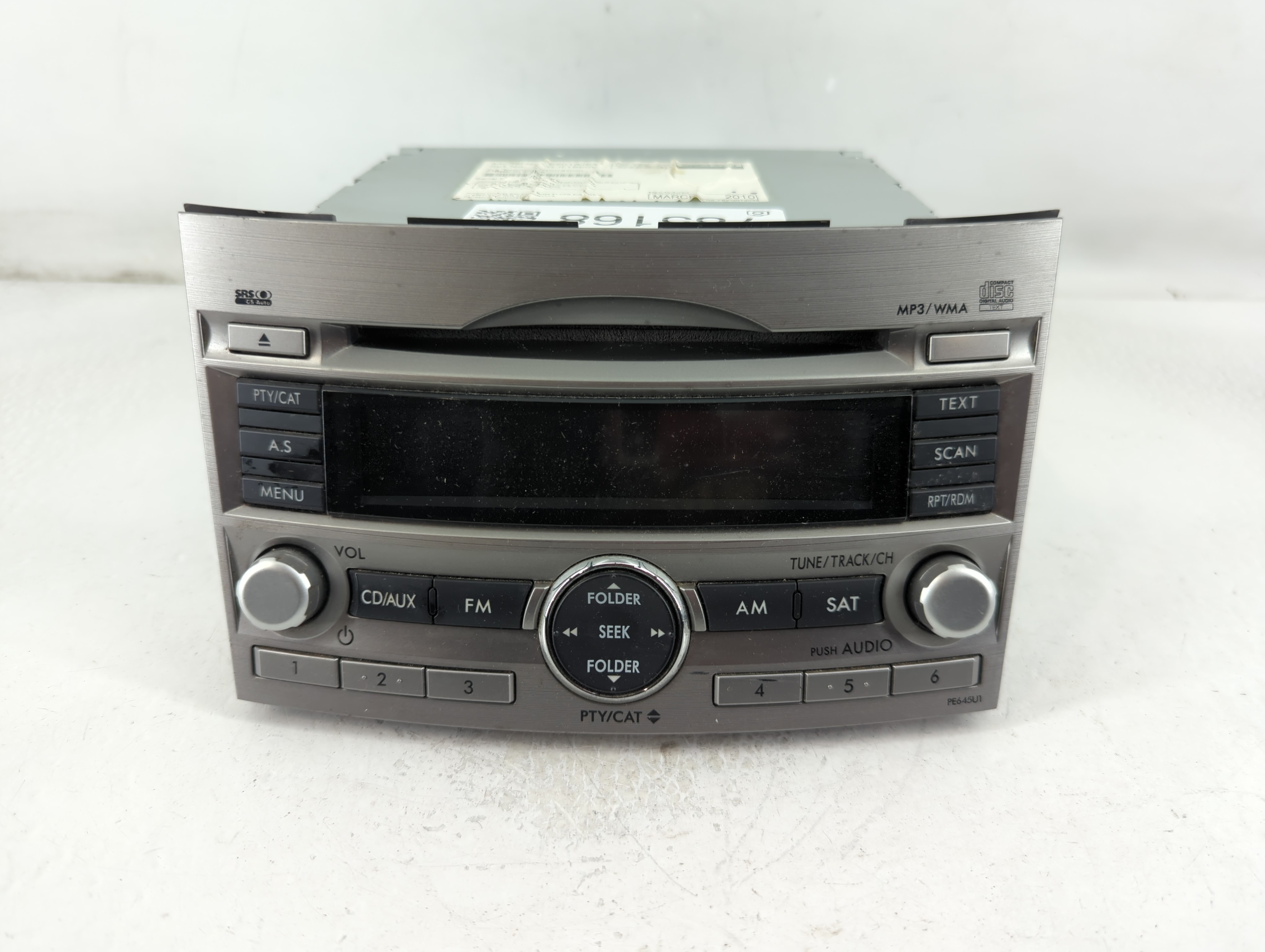 2010-2012 Subaru Legacy Am Fm Cd Player Radio Receiver 785168 - Oemusedautoparts1.com